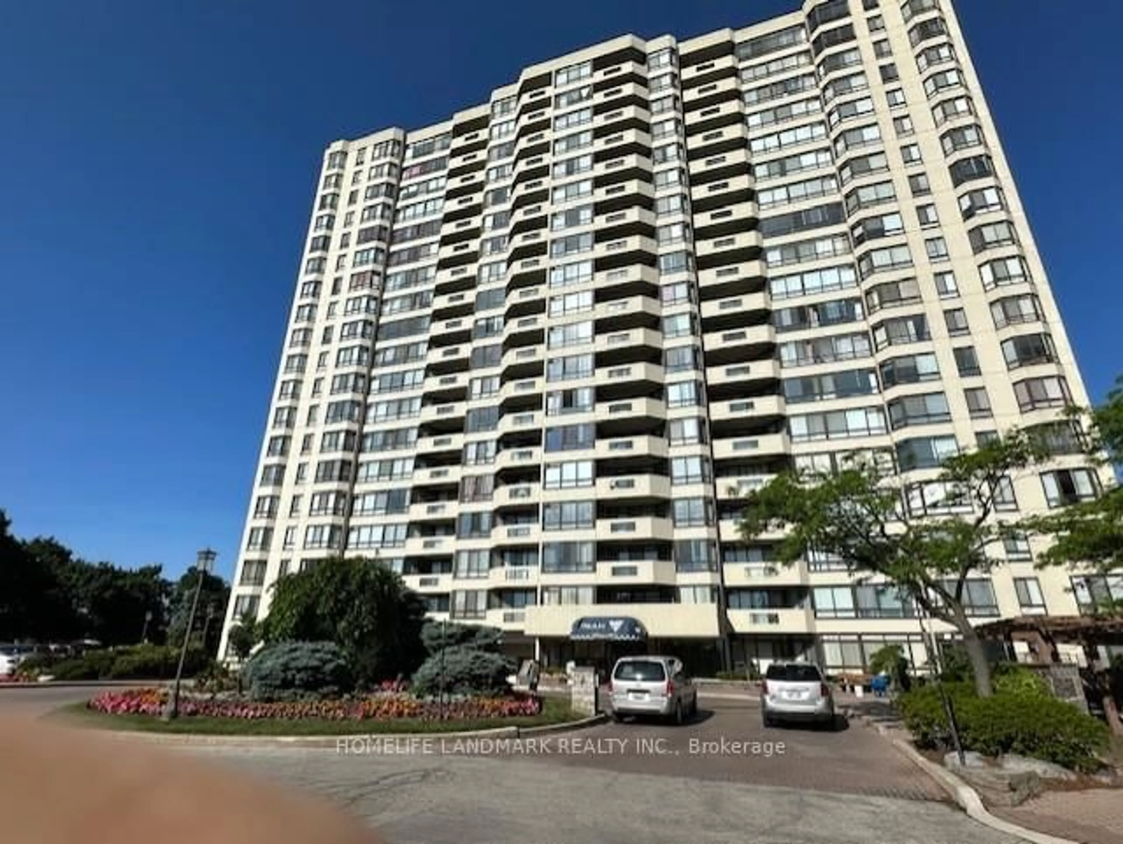 A pic from outside/outdoor area/front of a property/back of a property/a pic from drone, unknown for 225 Bamburgh Circ #711, Toronto Ontario M1W 3X9