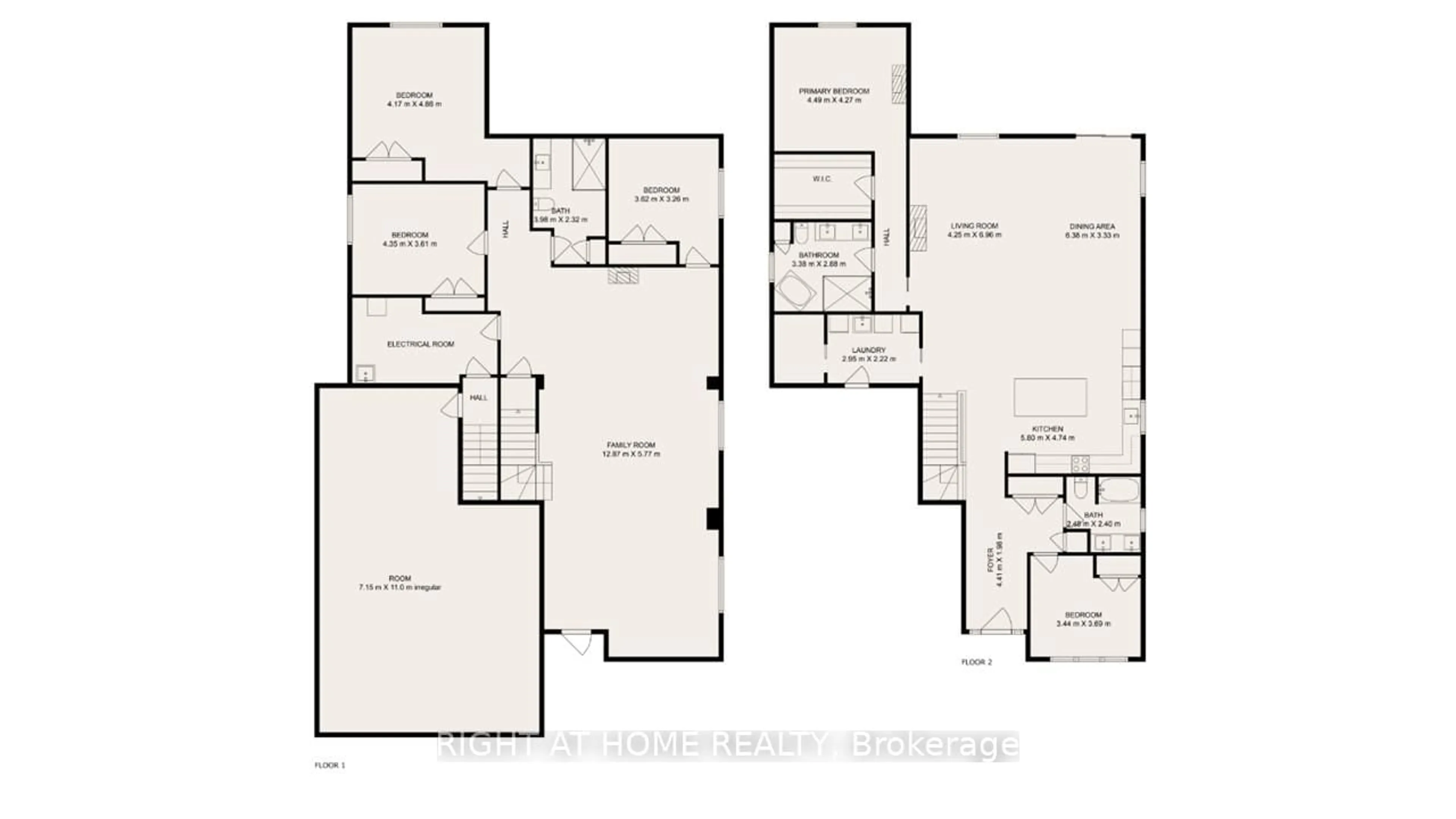 Floor plan for 3307 Trulls Rd, Clarington Ontario L1E 2L2