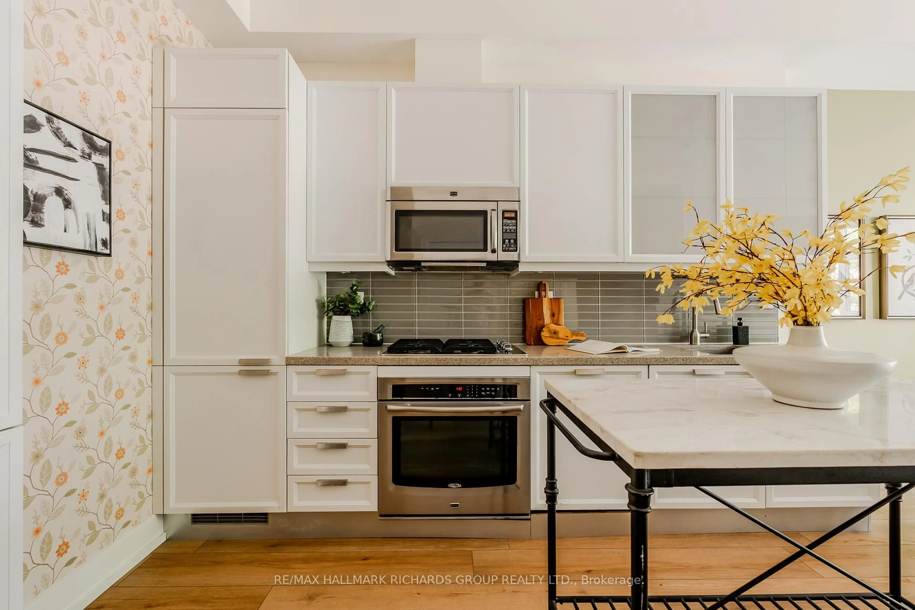Contemporary kitchen, ceramic/tile floor for 66 Kippendavie Ave #215, Toronto Ontario M4L 0A4