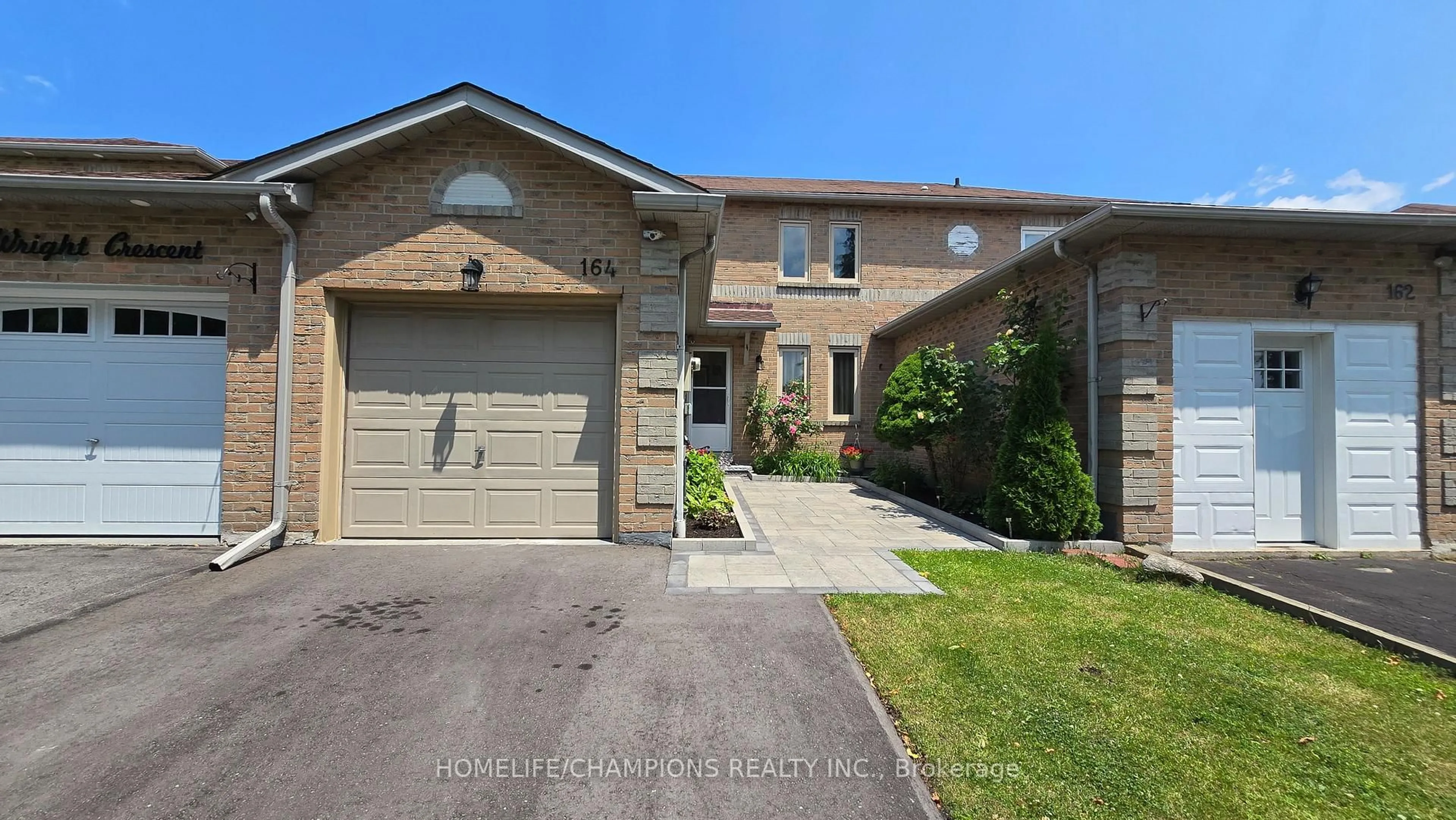 Home with brick exterior material, street for 164 Wright Cres, Ajax Ontario L1S 6X5