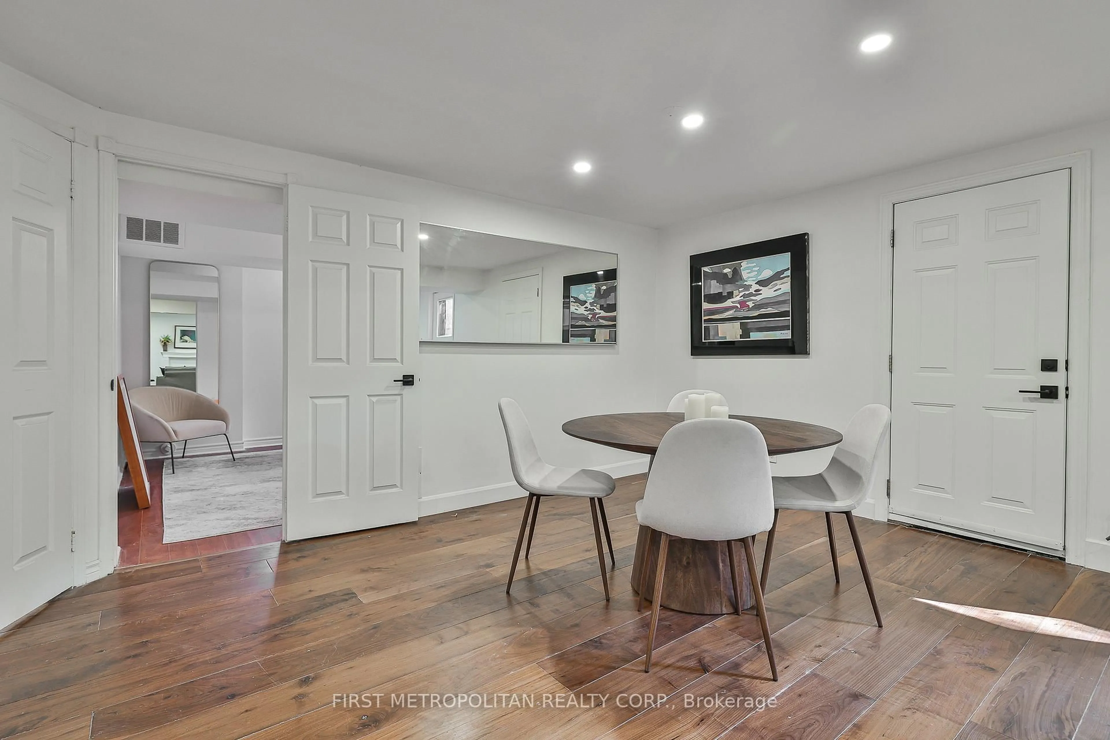 Dining room, wood/laminate floor for 395 Morrish Rd, Toronto Ontario M1C 1E9
