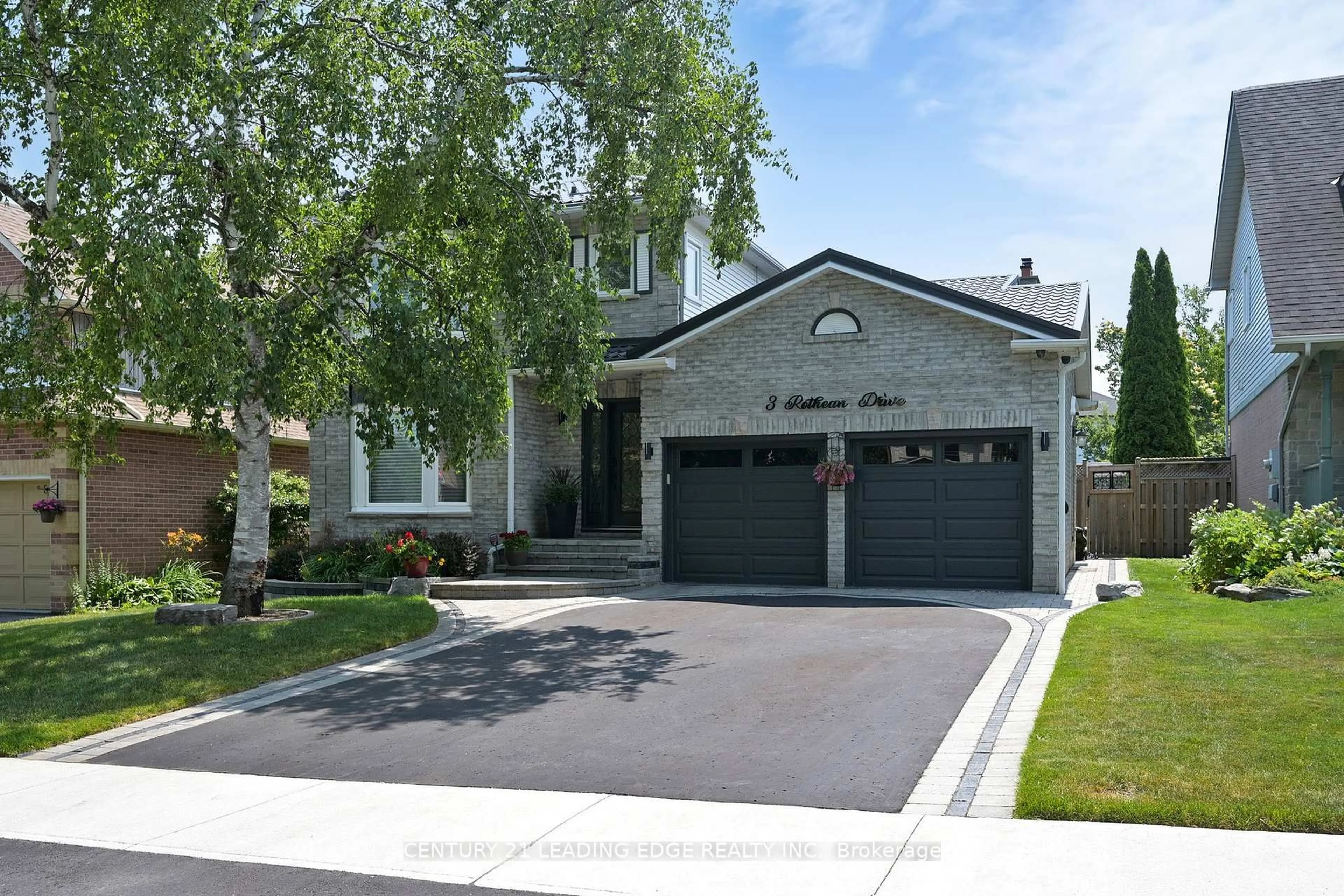 Home with vinyl exterior material, street for 3 Rothean Dr, Whitby Ontario L1P 1L5