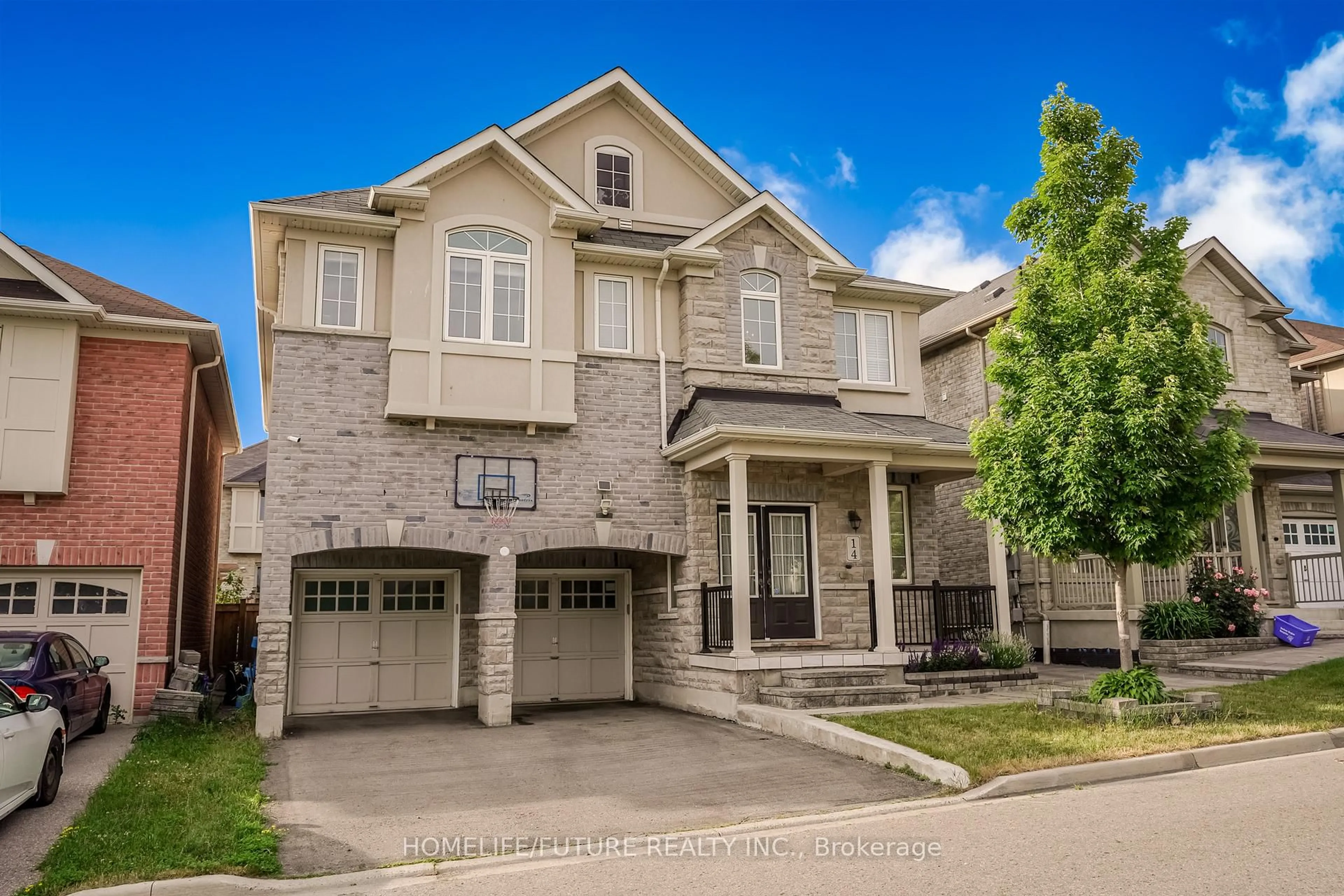 Home with brick exterior material, street for 14 Mosely Cres, Ajax Ontario L1Z 0M9