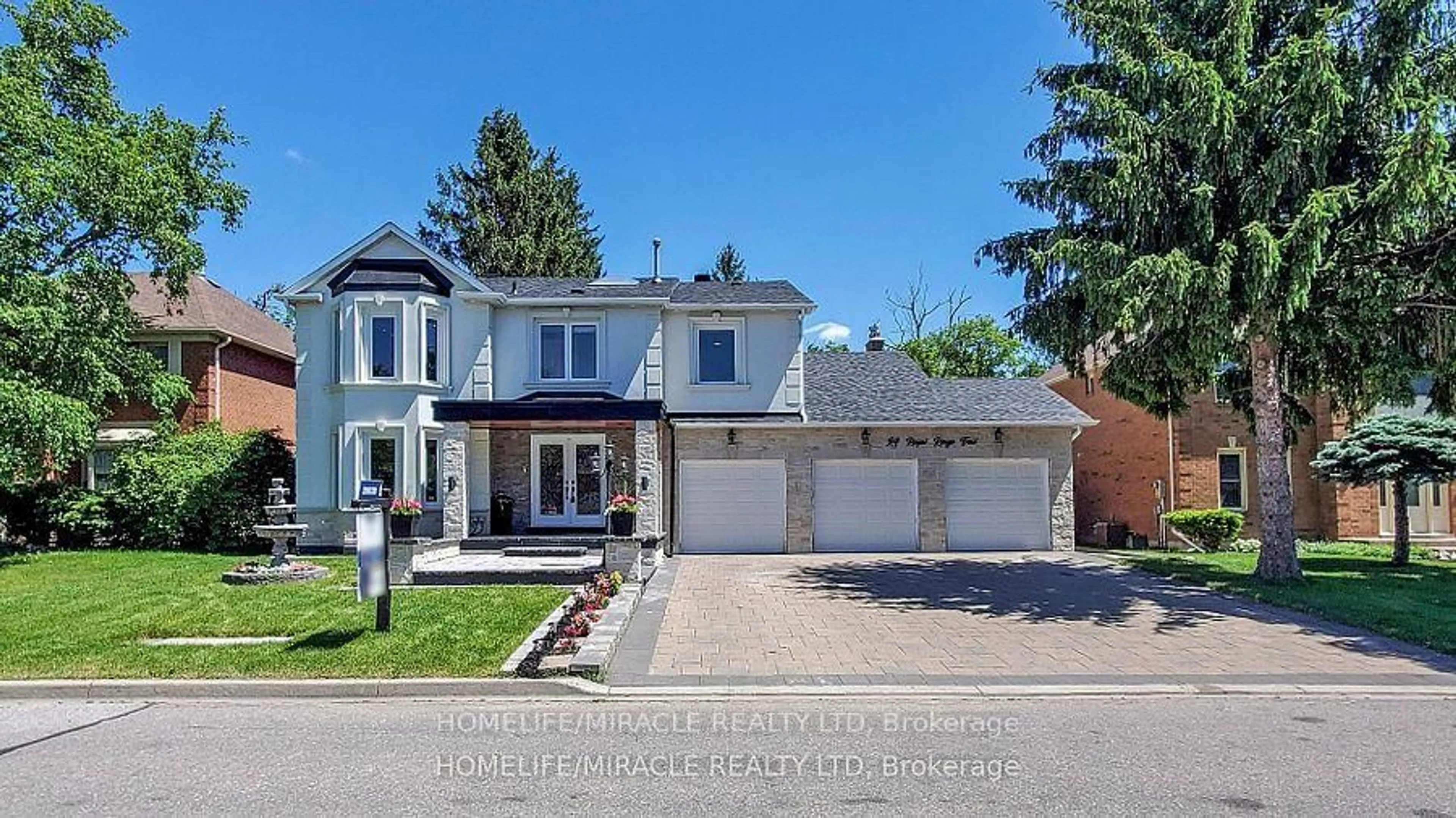 Home with brick exterior material, street for 24 Royal Rouge Tr, Toronto Ontario M1B 4T3