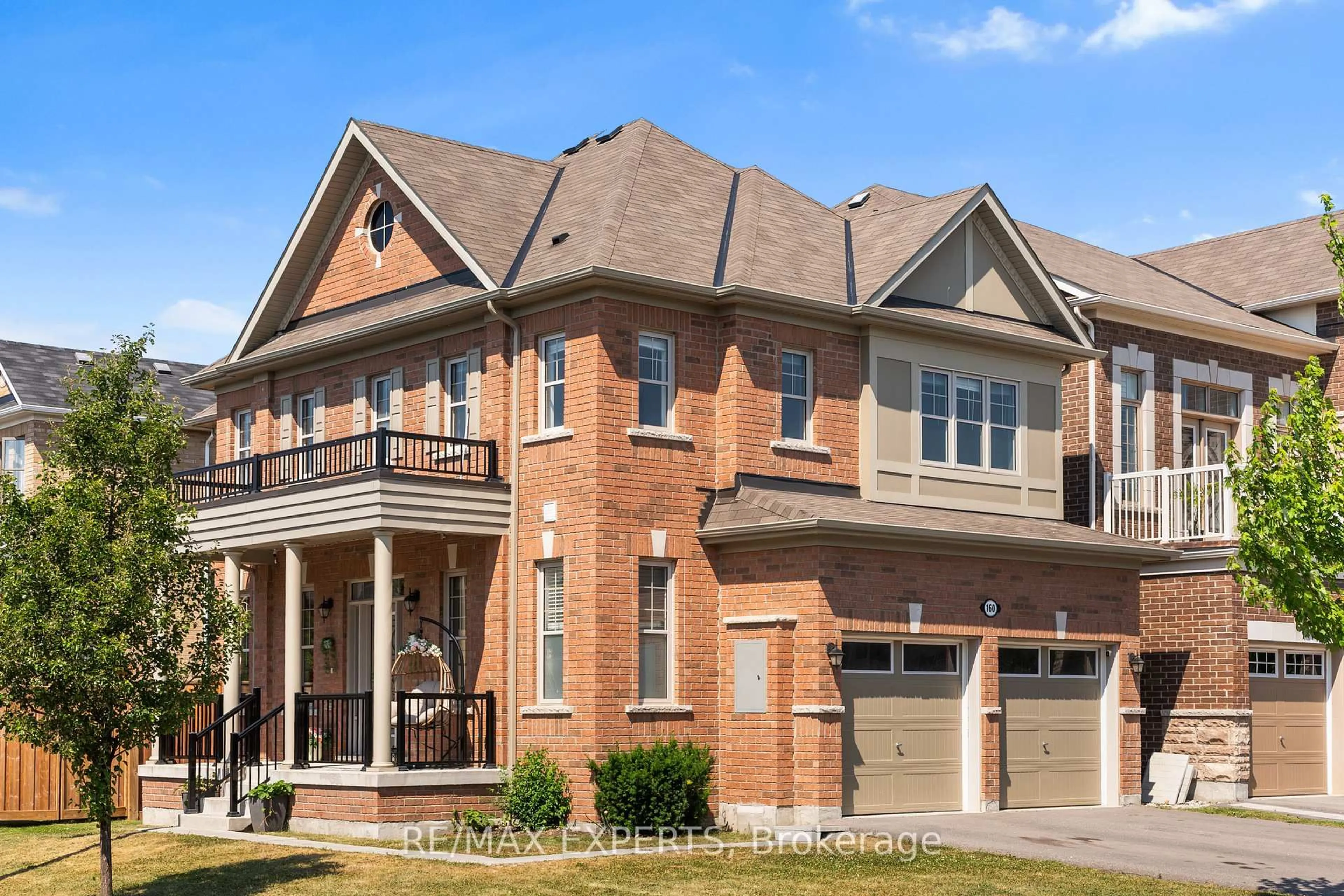 Home with brick exterior material, street for 160 Westfield Dr, Whitby Ontario L1P 0G2