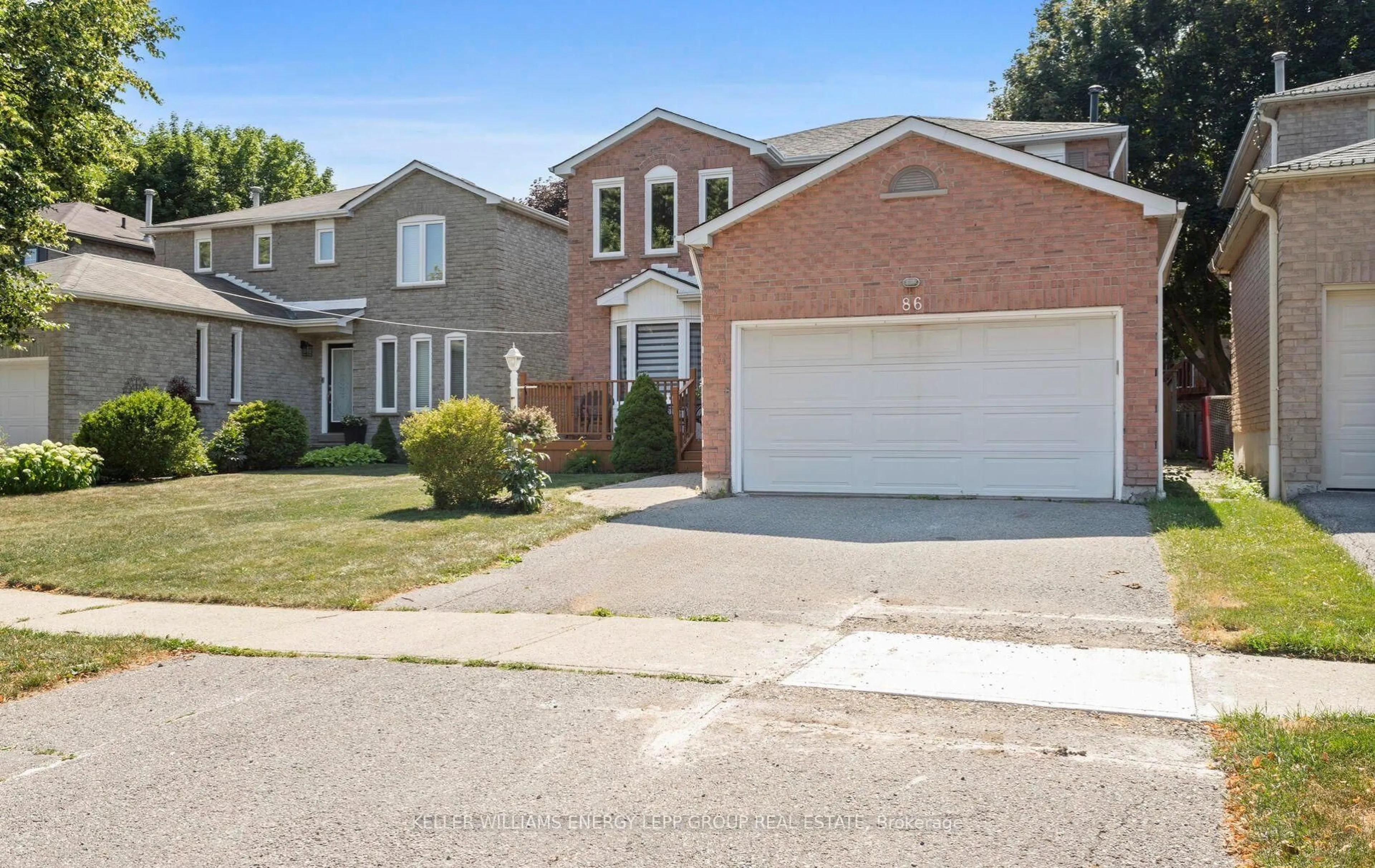 Home with brick exterior material, street for 86 Large Cres, Ajax Ontario L1T 2S6