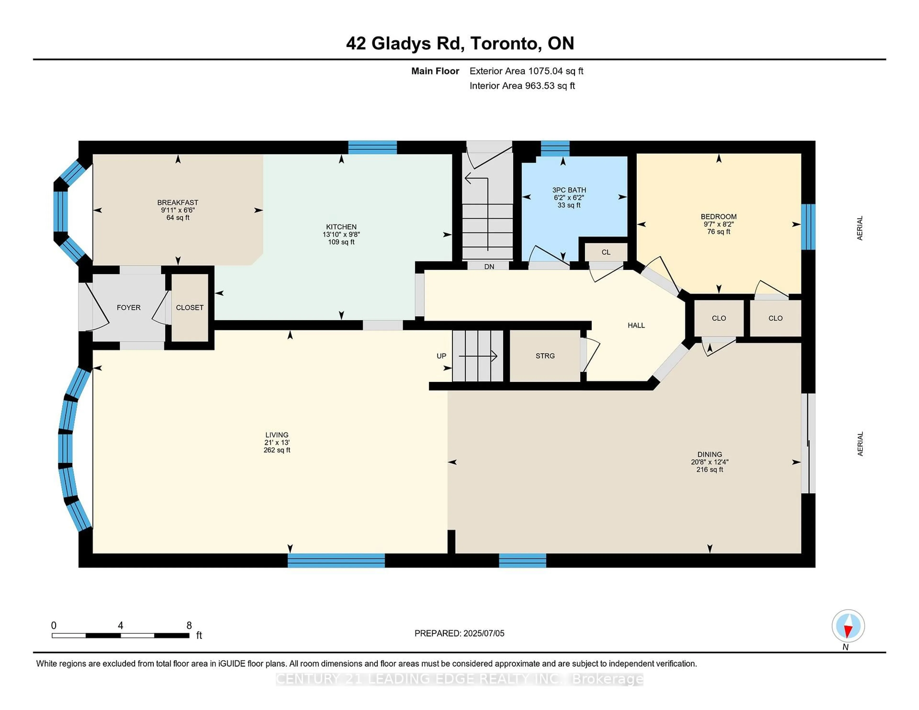 Floor plan for 42 Gladys Rd, Toronto Ontario M1C 1C6