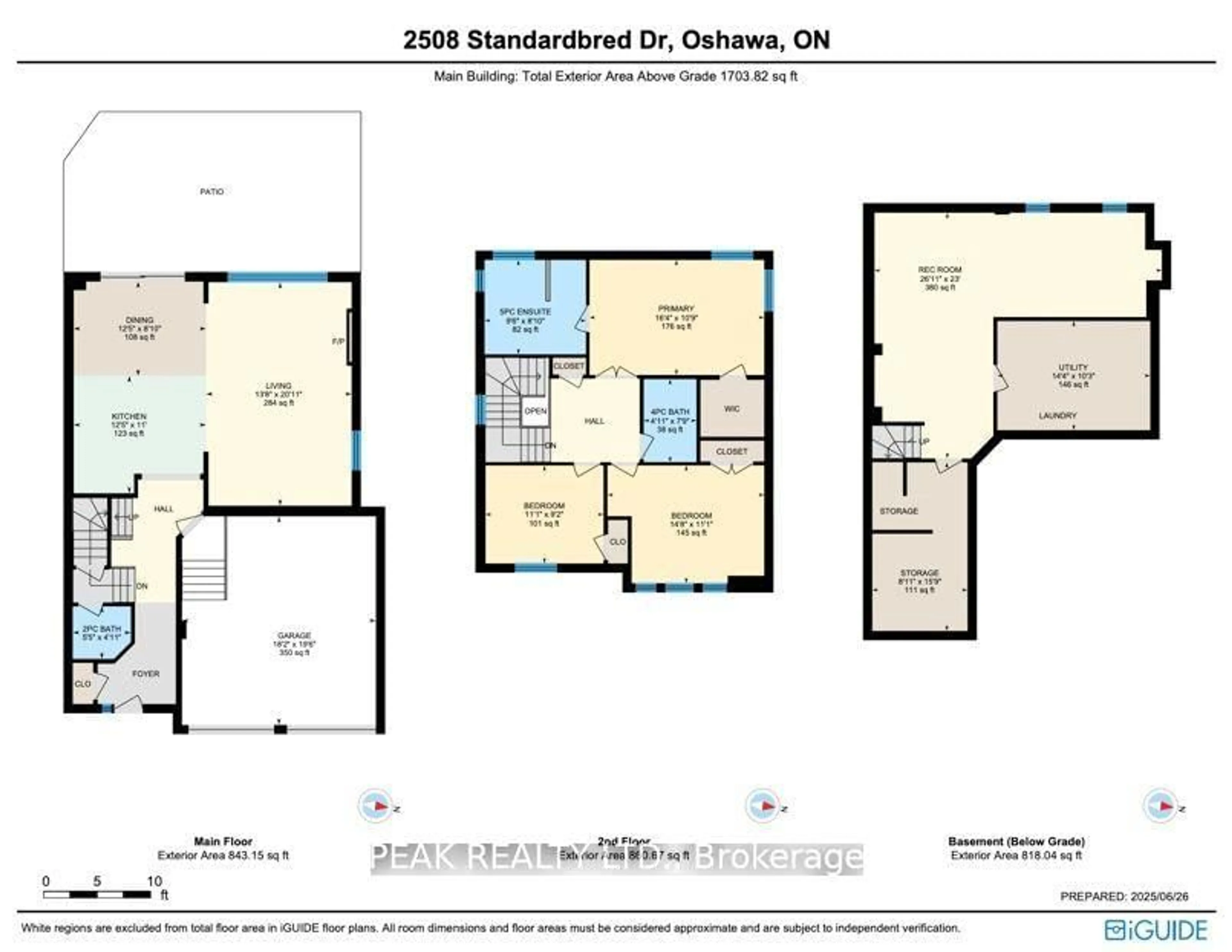 Floor plan for 2508 Standardbred Dr, Oshawa Ontario L1L 0J1