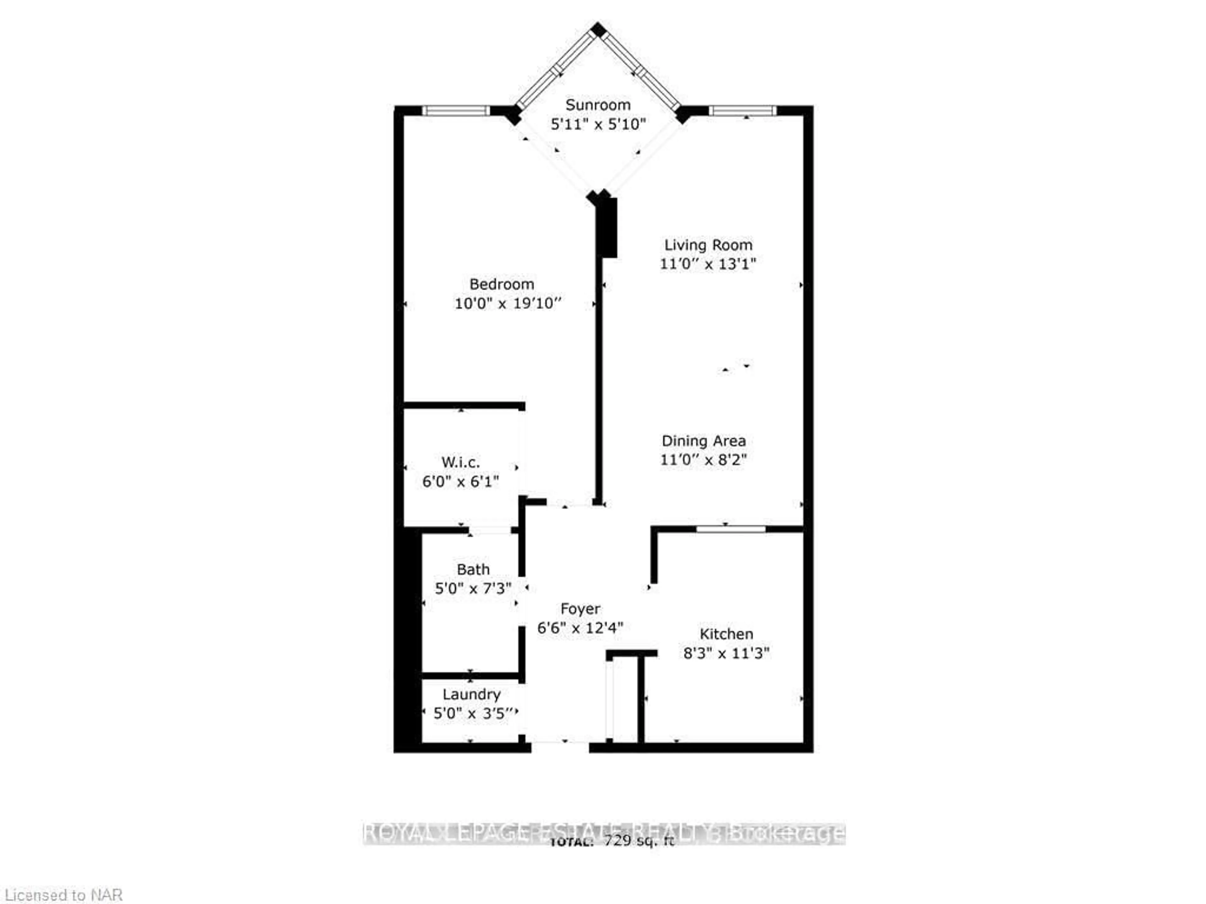 Floor plan for 4 Park Vista Dr #604, Toronto Ontario M4B 3M8