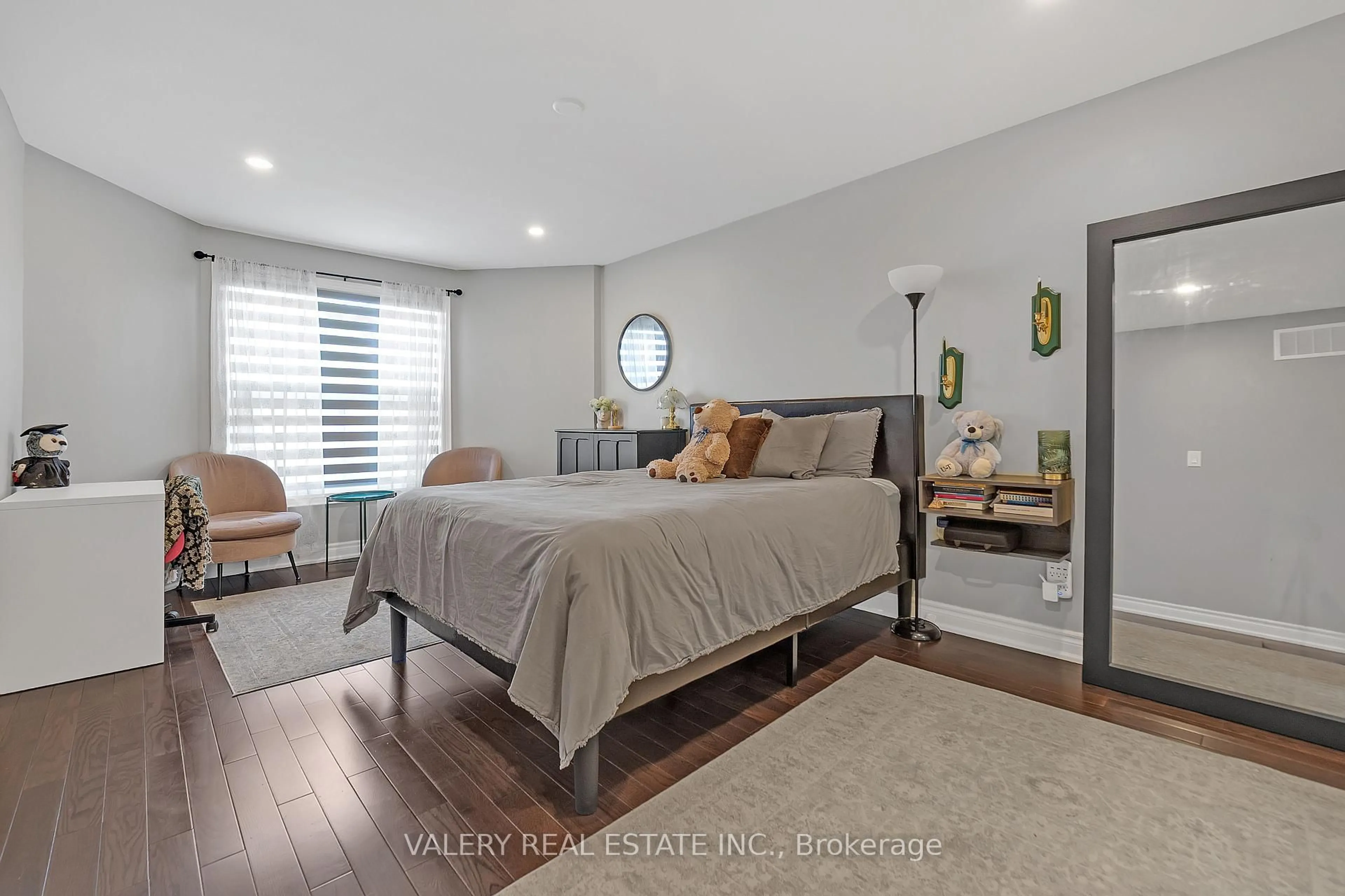 Bedroom with bed, wood/laminate floor for 2294 Chapman Crt, Pickering Ontario L1X 2E5