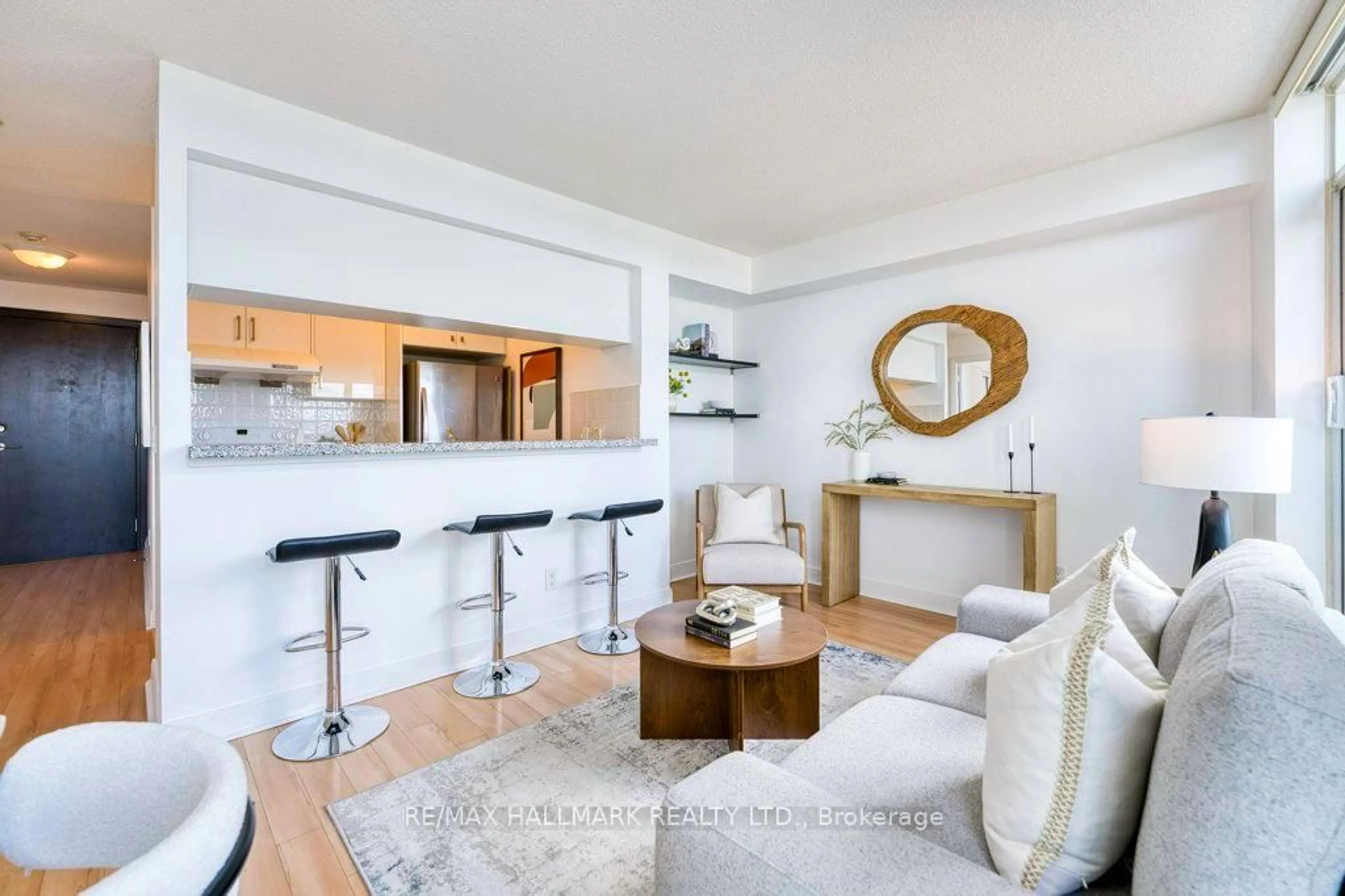 Living room with furniture, ceramic/tile floor for 238 Bonis Ave #1123, Toronto Ontario M1T 3W7