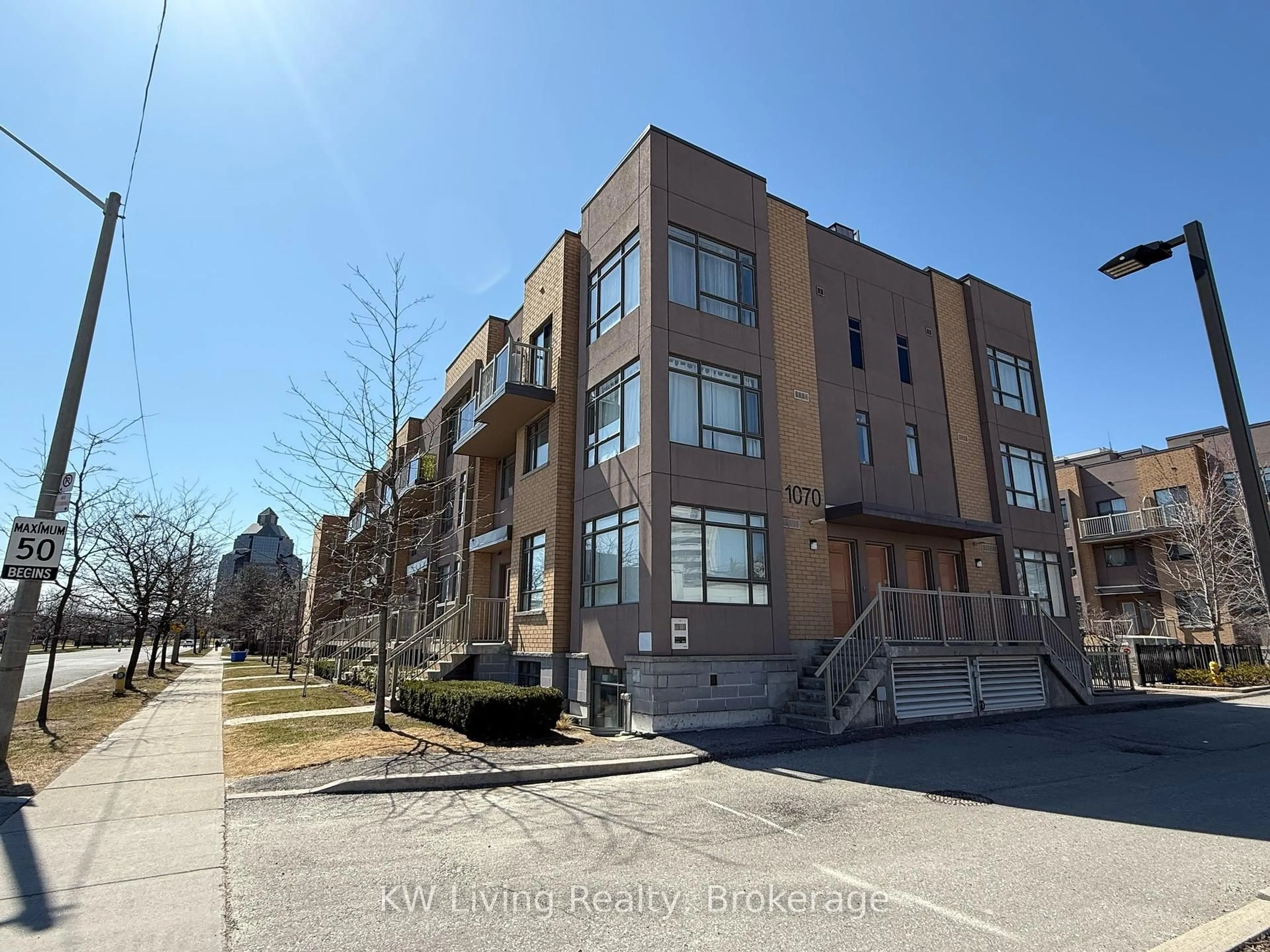 A pic from outside/outdoor area/front of a property/back of a property/a pic from drone, unknown for 1070 Progress Ave #304, Toronto Ontario M1B 0C5