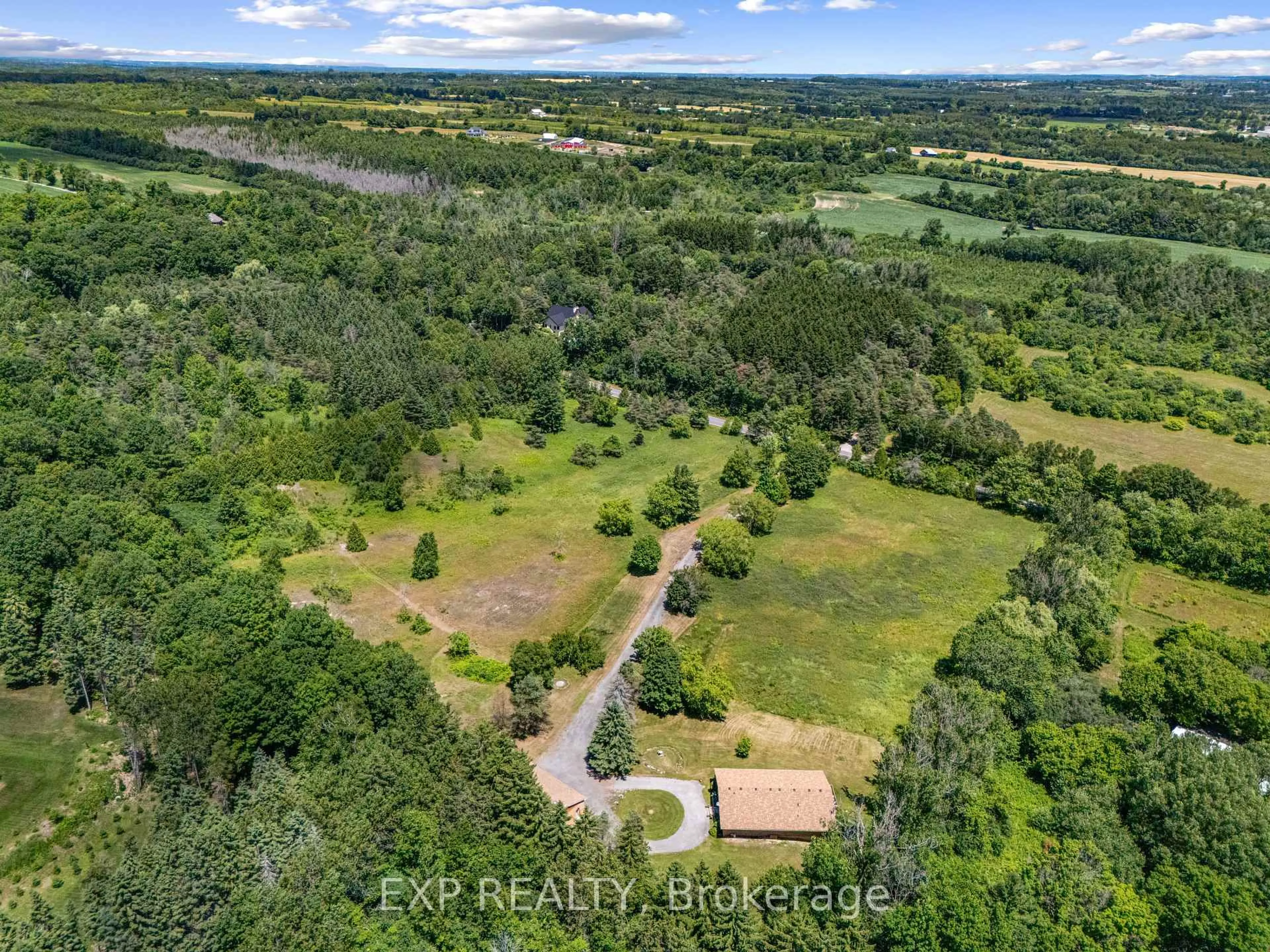A pic from outside/outdoor area/front of a property/back of a property/a pic from drone, forest/trees view for 9640 Dagmar Rd, Whitby Ontario L0B 1A0
