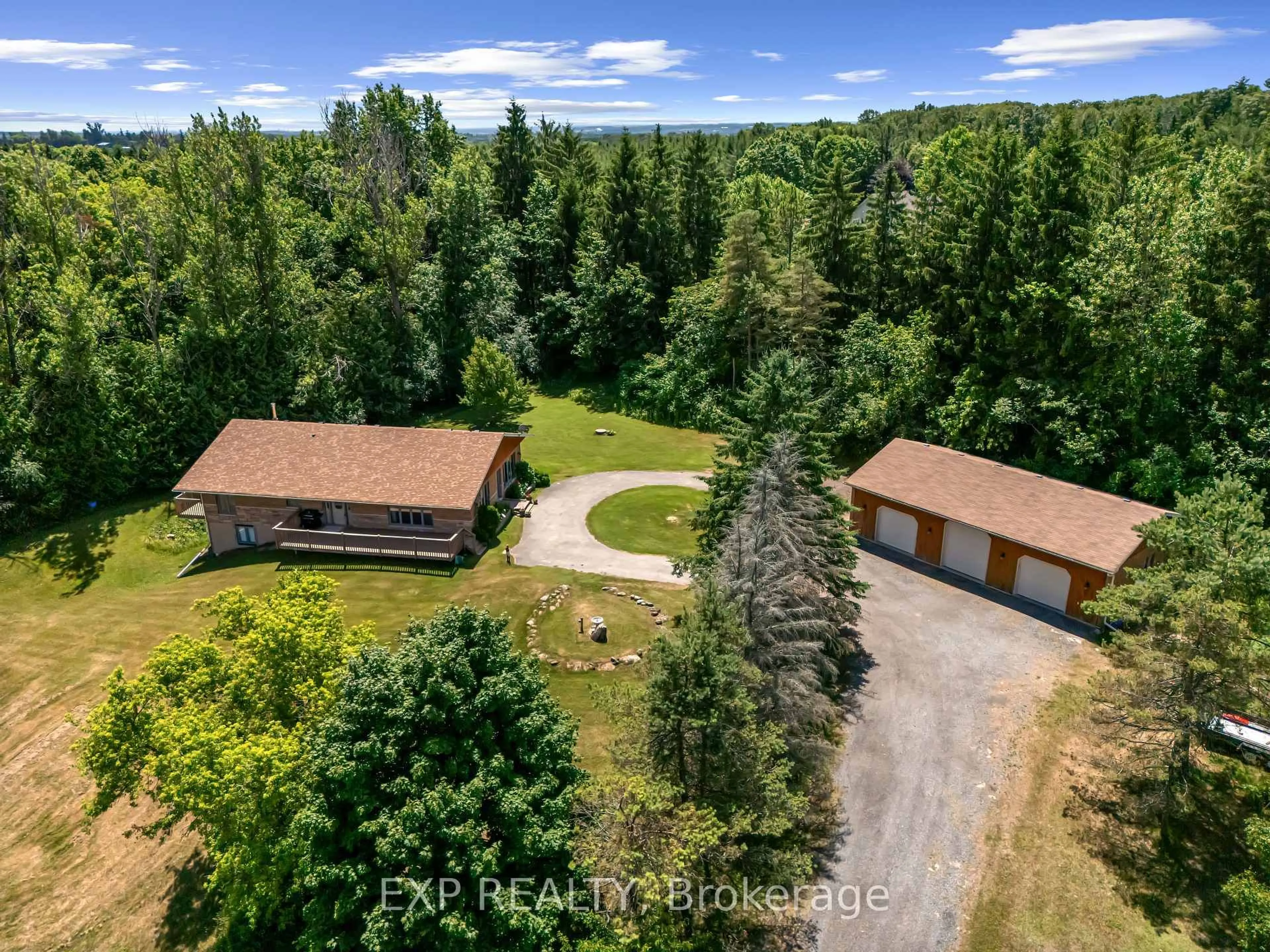 A pic from outside/outdoor area/front of a property/back of a property/a pic from drone, forest/trees view for 9640 Dagmar Rd, Whitby Ontario L0B 1A0