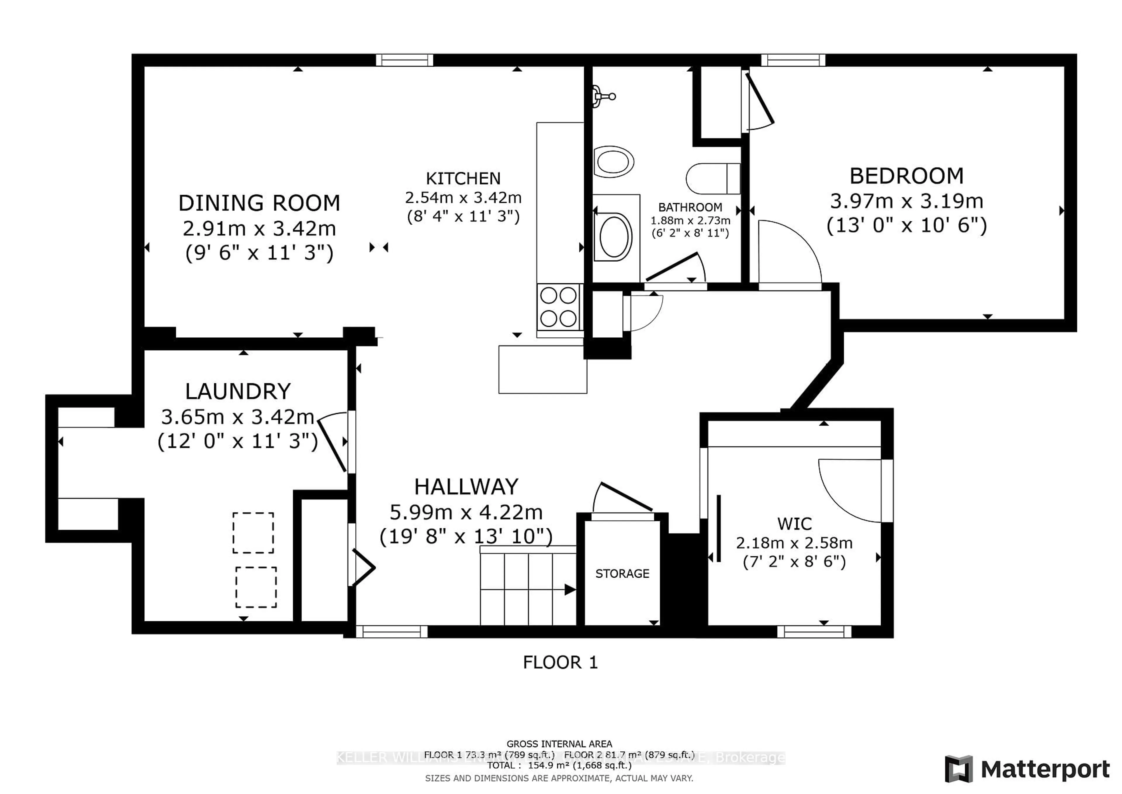 Floor plan for 768 Olive Ave, Oshawa Ontario L1H 2S3