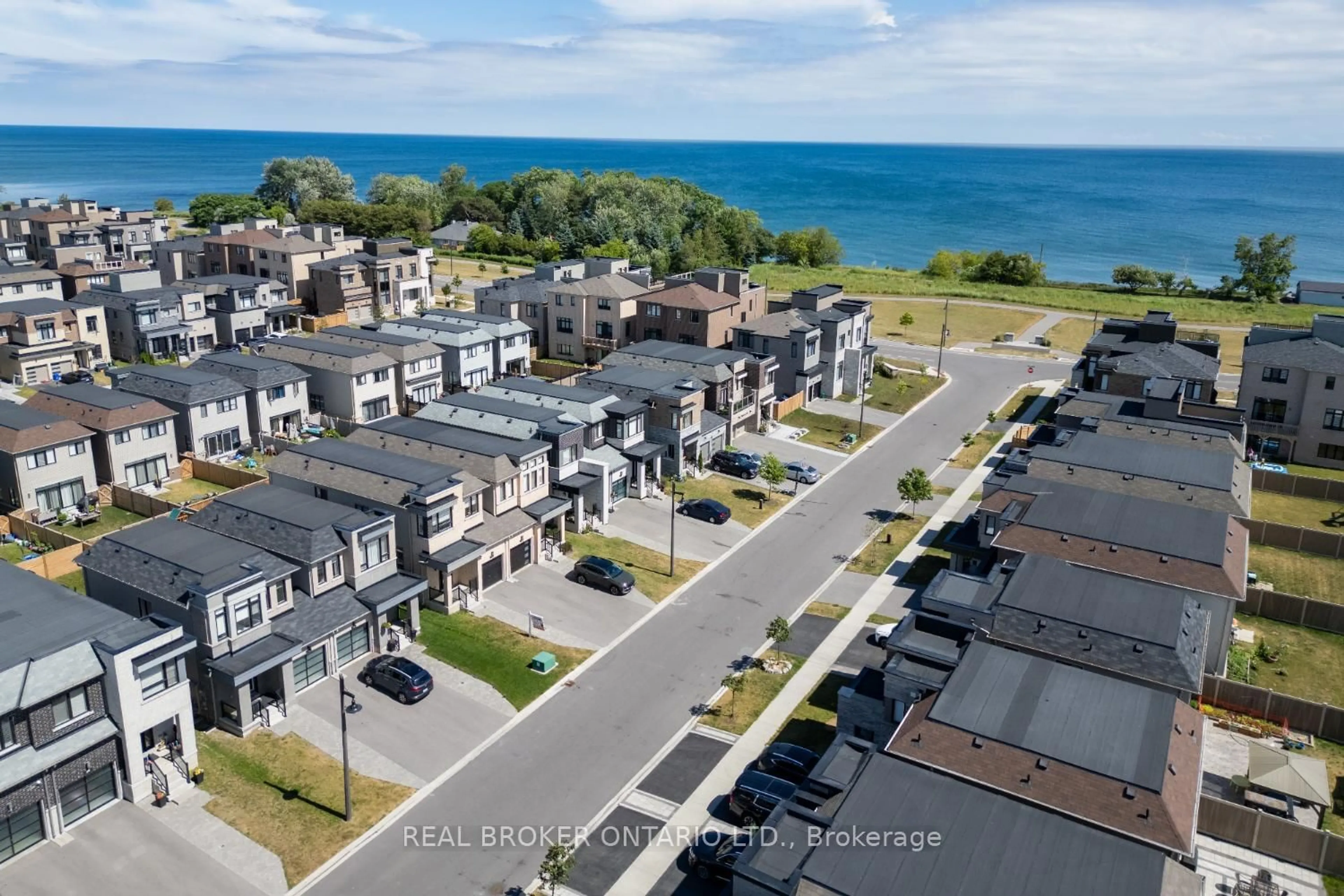 A pic from outside/outdoor area/front of a property/back of a property/a pic from drone, water/lake/river/ocean view for 27 Cryderman Lane, Clarington Ontario L1C 2W3