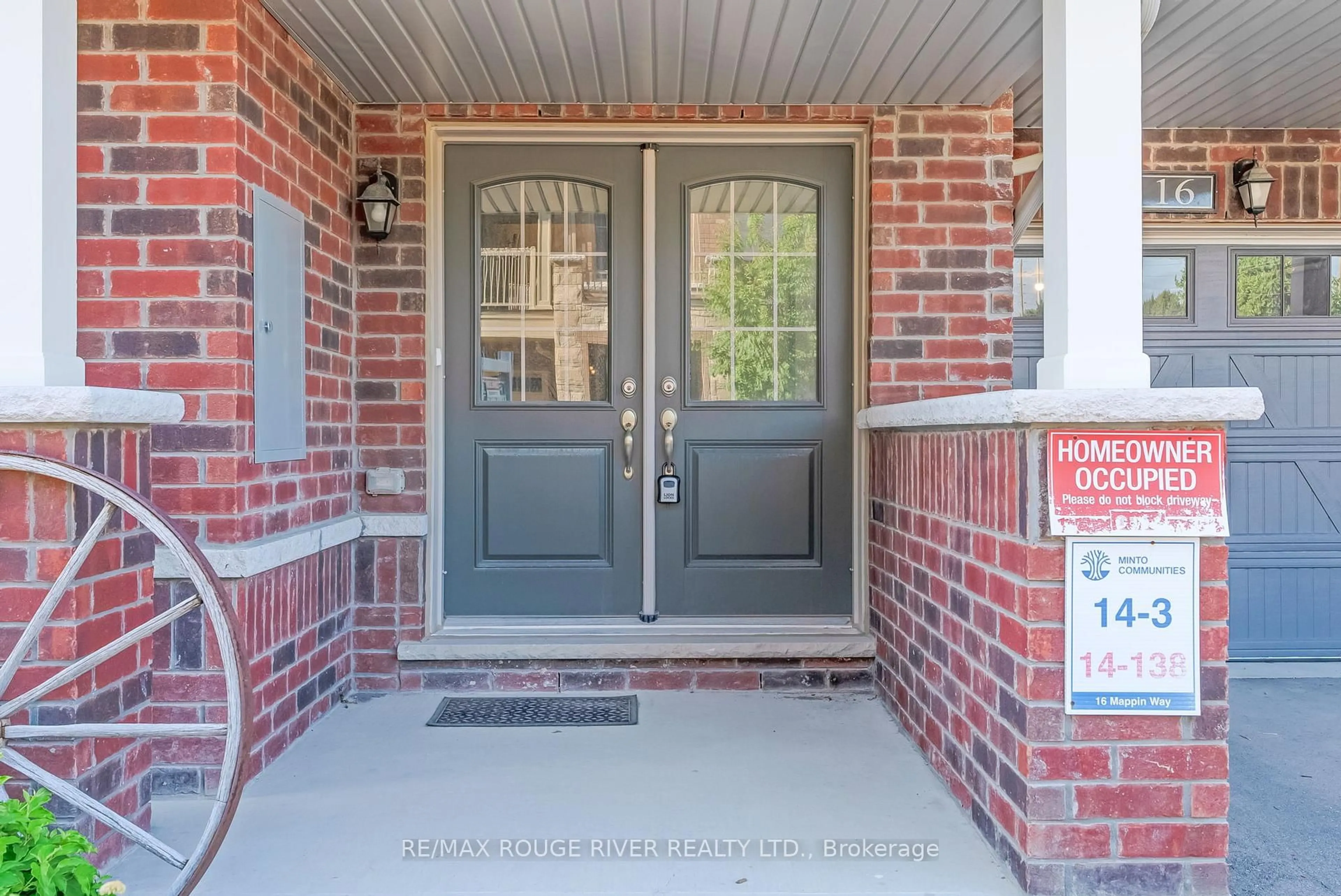 Home with brick exterior material, street for 16 Mappin Way, Whitby Ontario L1R 0R4