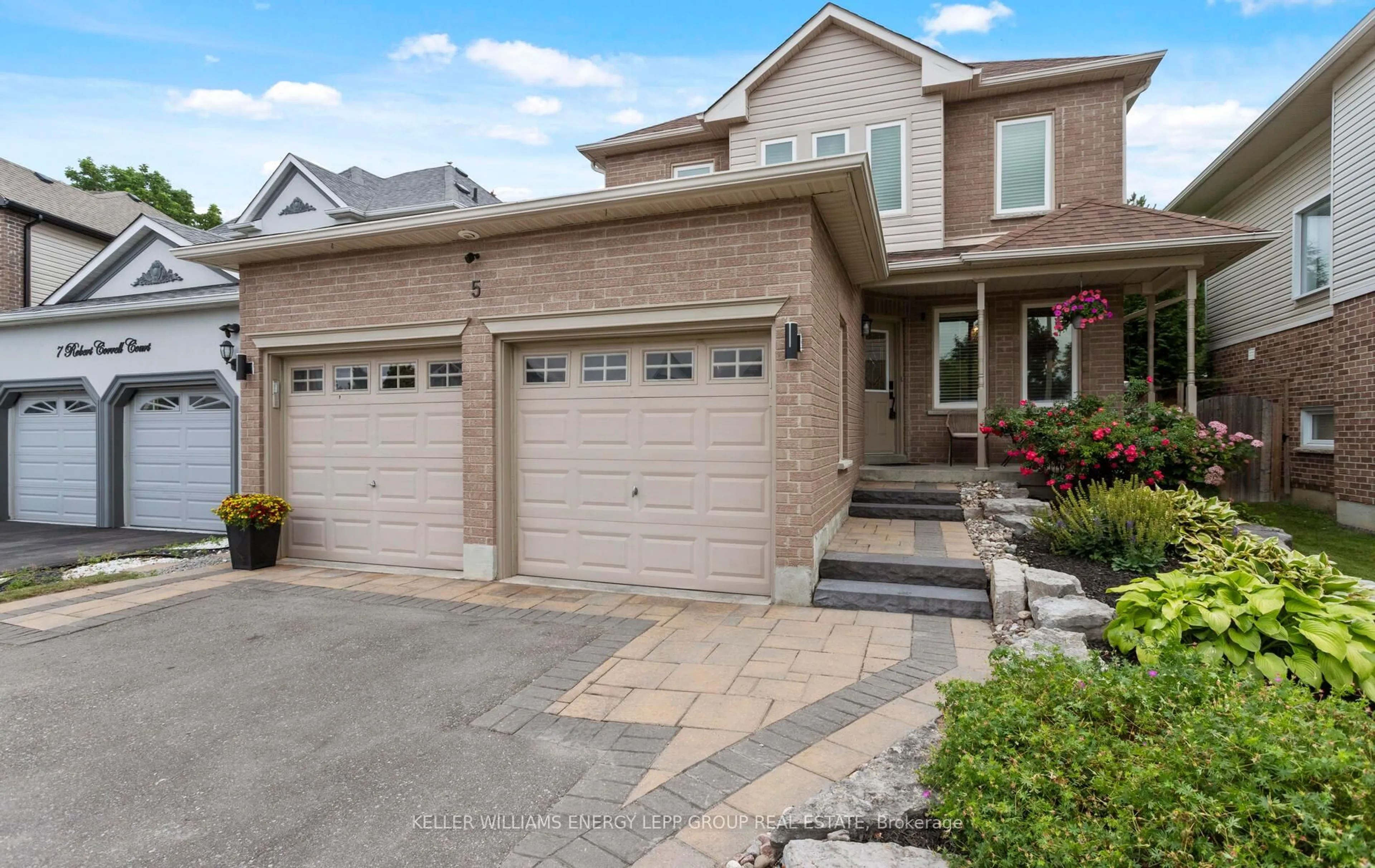 Home with brick exterior material, street for 5 Robert Correll Crt, Whitby Ontario L1R 2N7
