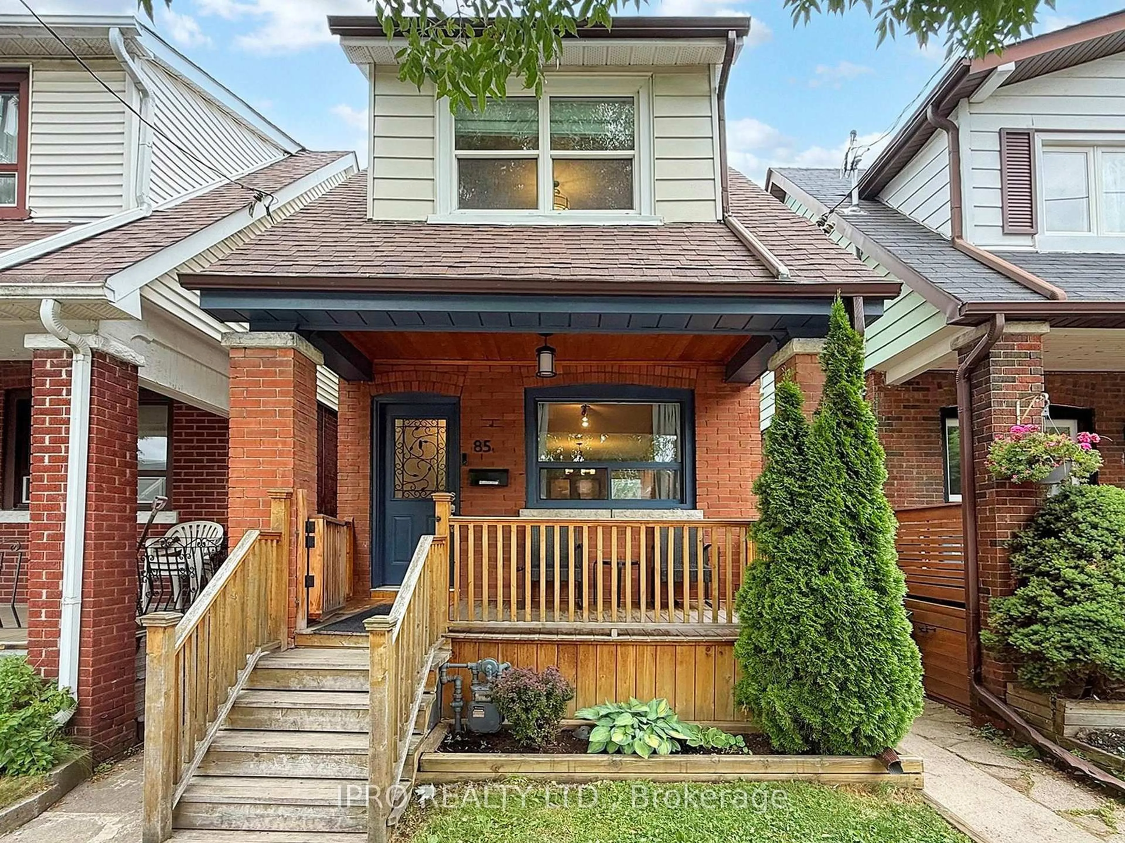 Home with brick exterior material, street for 85 Chisholm Ave, Toronto Ontario M4C 4V1