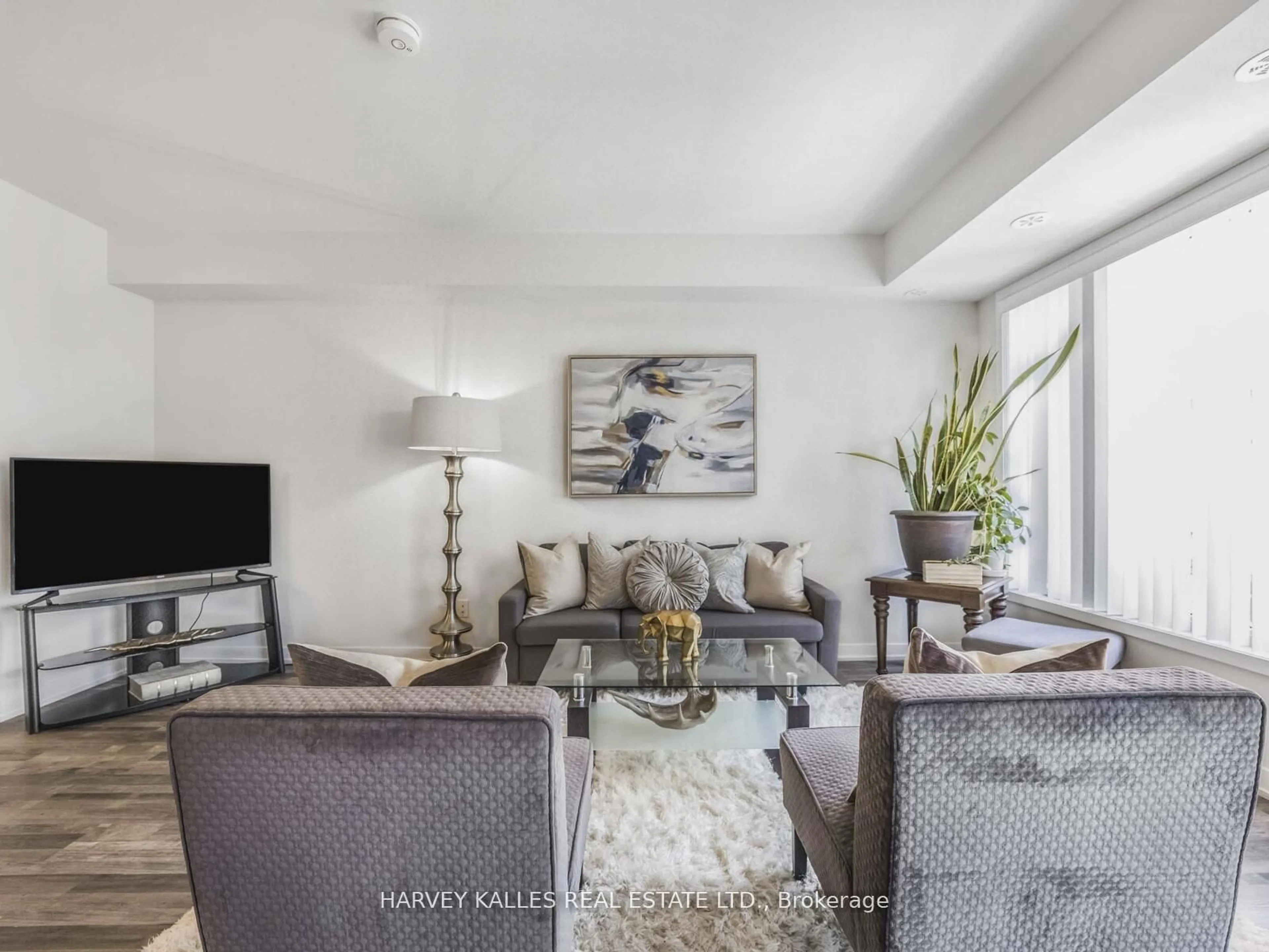 Living room with furniture, unknown for 1460 Whites Rd #404, Pickering Ontario L1V 0E8