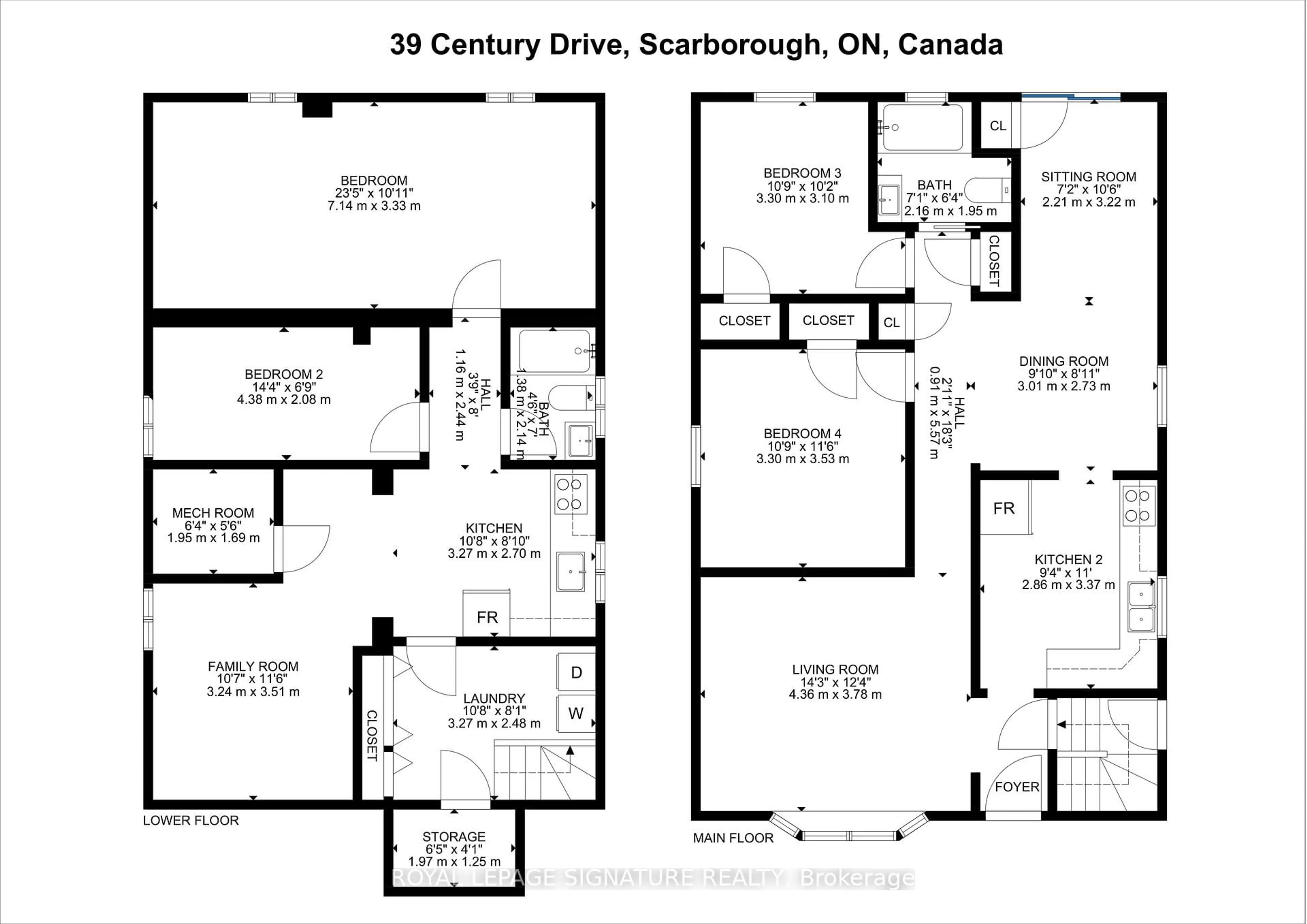 Floor plan for 39 Century Dr, Toronto Ontario M1K 4J7