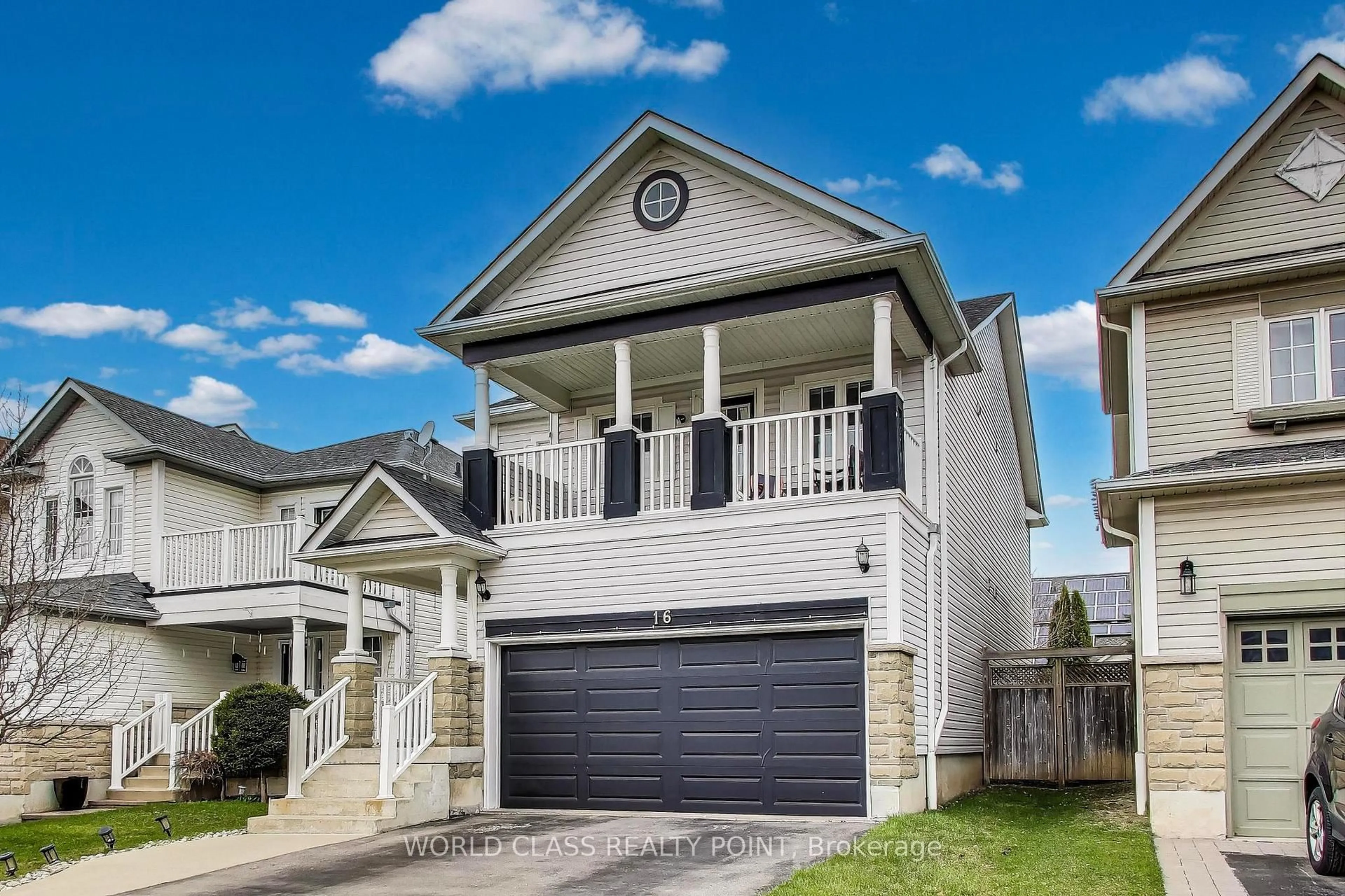Home with vinyl exterior material, street for 16 Melina Lane, Whitby Ontario L1M 2H8