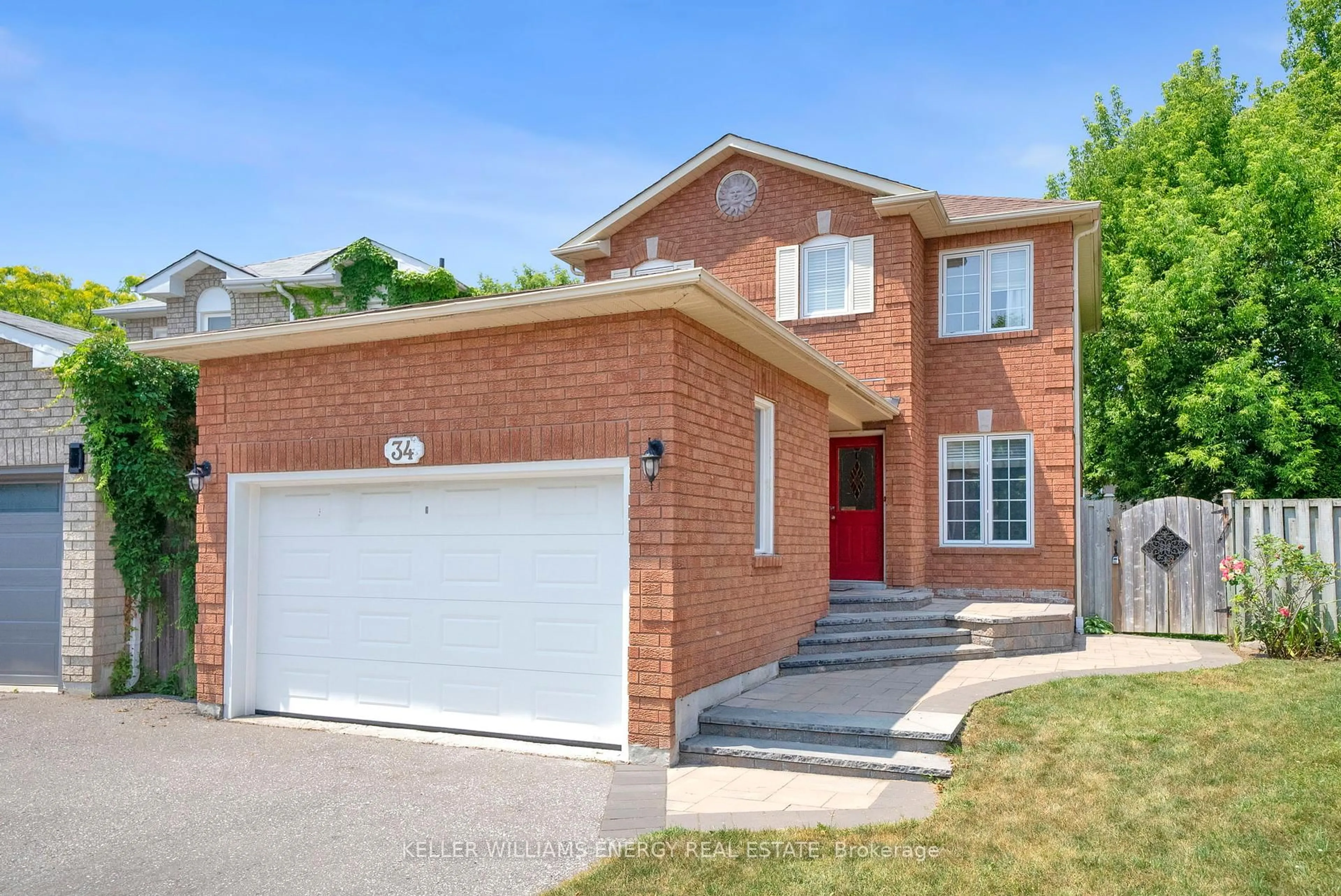 Home with brick exterior material, street for 34 Hogan Cres, Clarington Ontario L1C 4X9