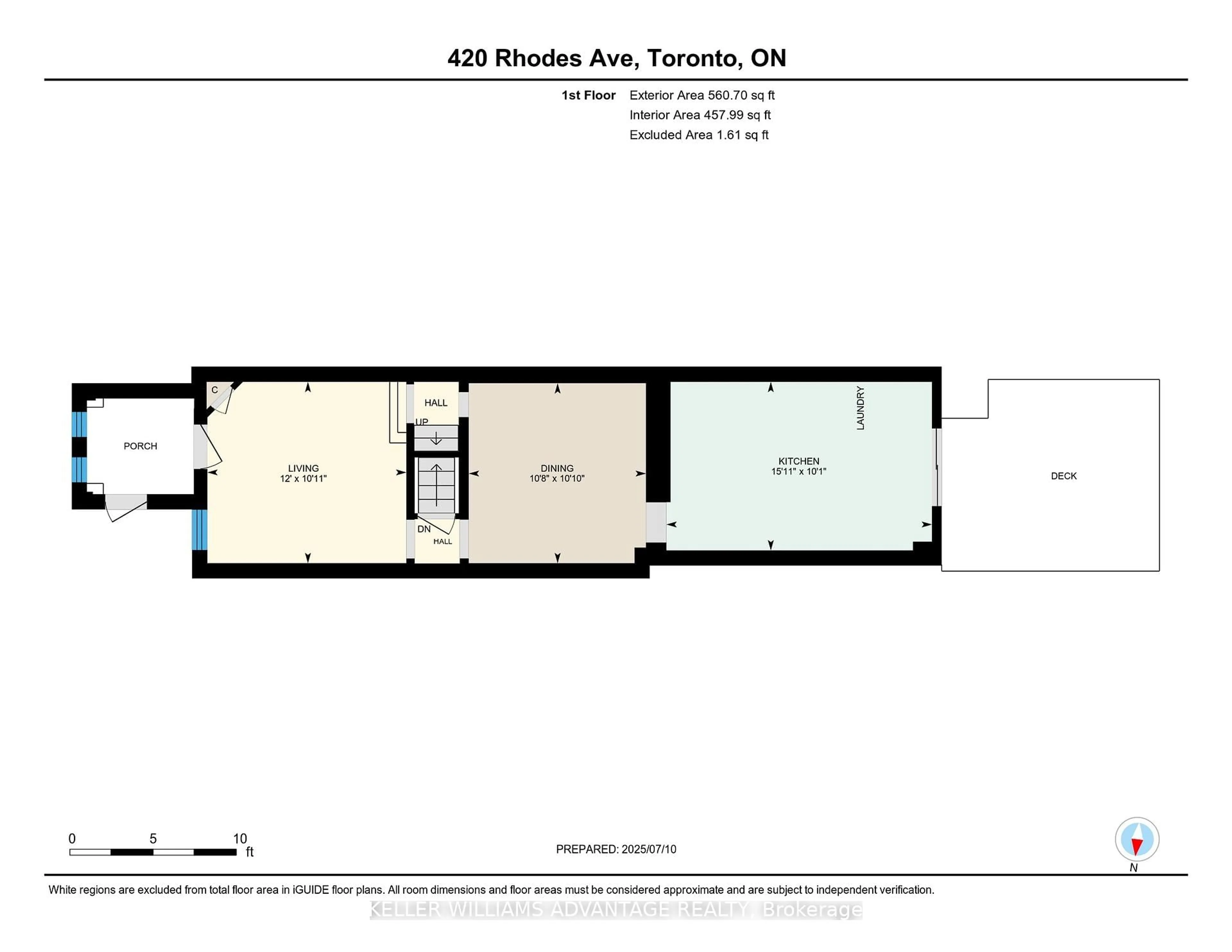 Floor plan for 420 Rhodes Ave, Toronto Ontario M4L 3A5