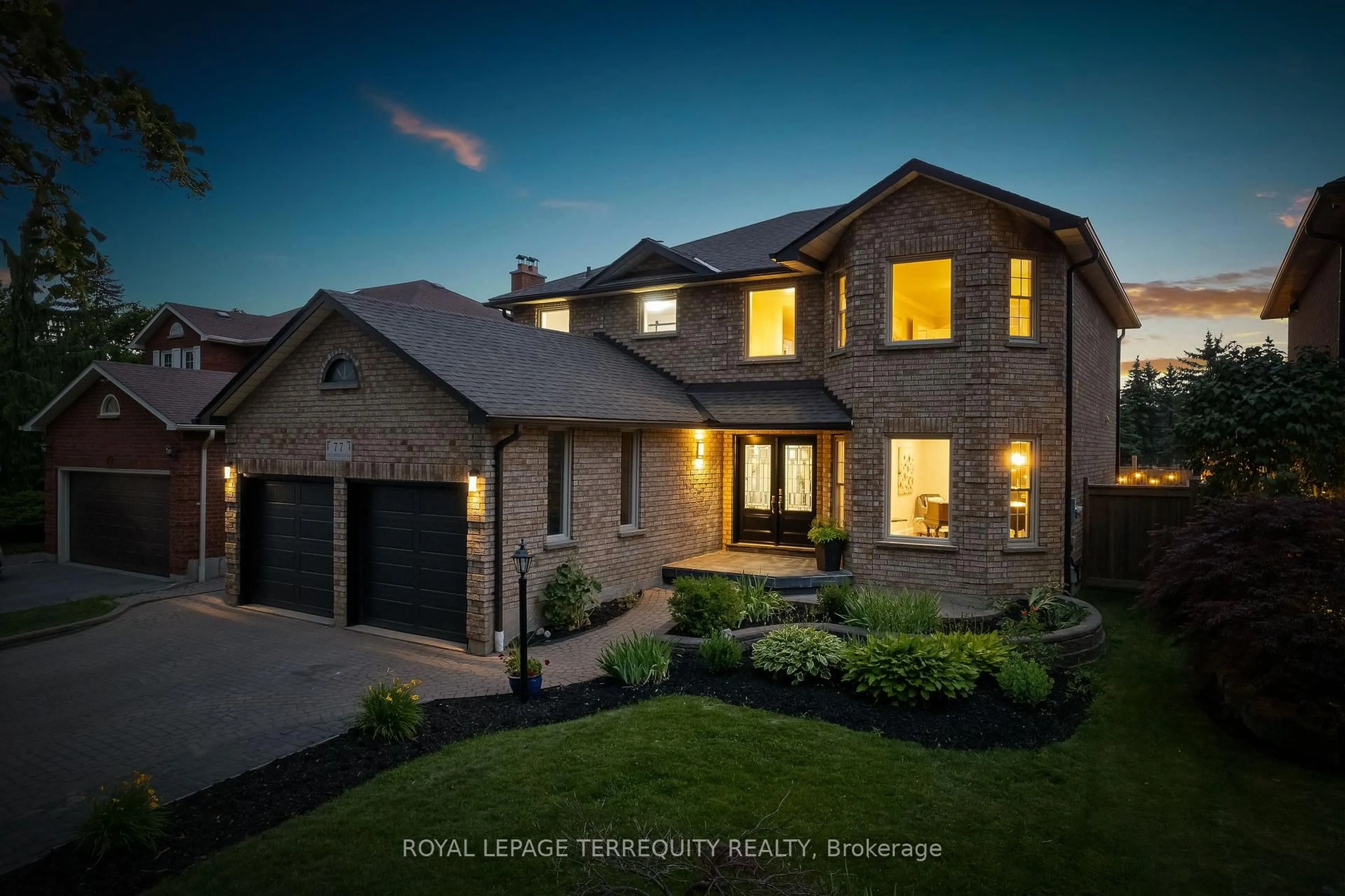 Home with brick exterior material, street for 77 Ingleborough Dr, Whitby Ontario L1N 8J4