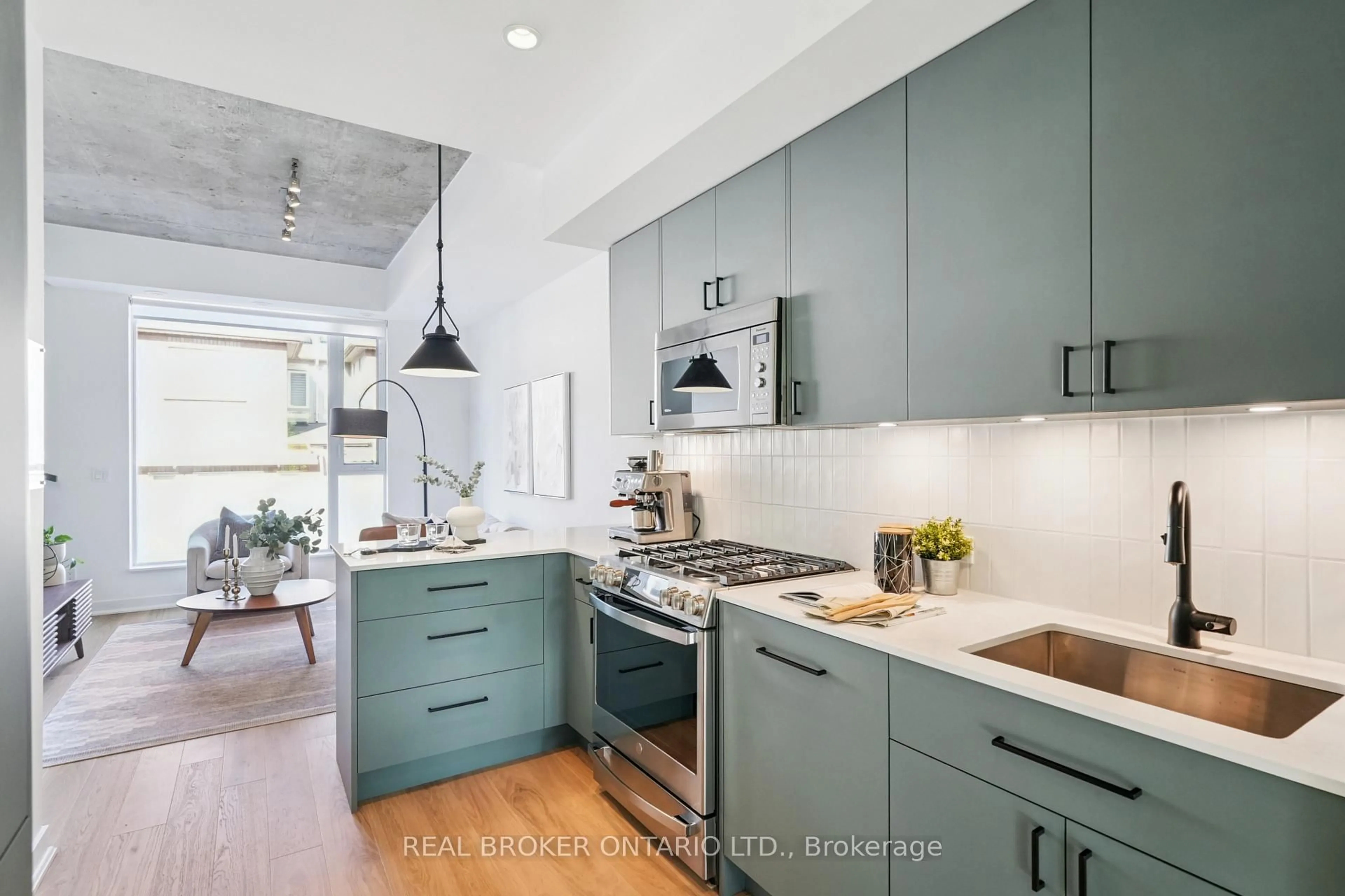 Open concept kitchen, unknown for 1190 Dundas St #335, Toronto Ontario M4M 0C5