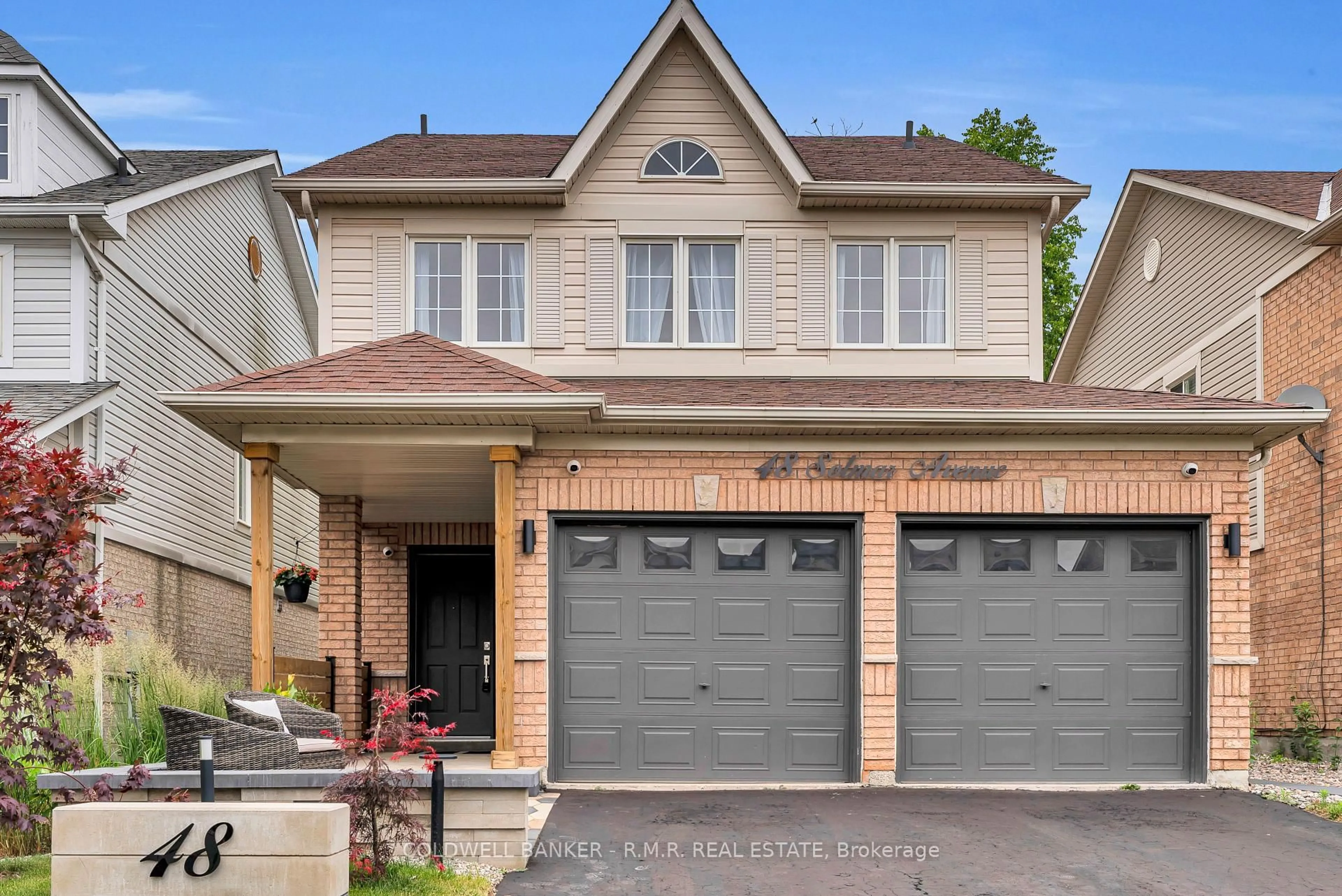 Home with brick exterior material, street for 48 Solmar Ave, Whitby Ontario L1R 2Z6