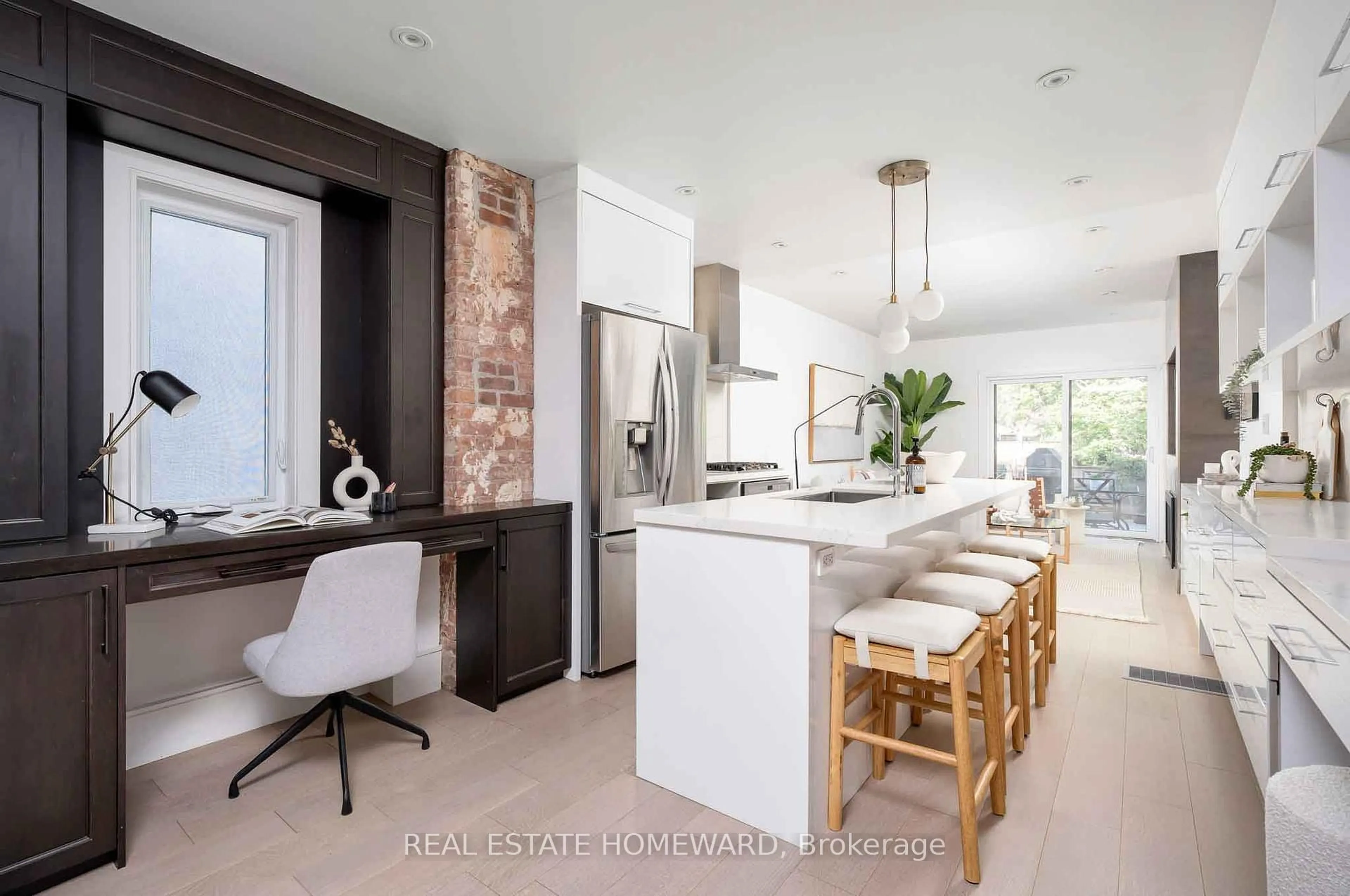 Contemporary kitchen, ceramic/tile floor for 111 Boston Ave, Toronto Ontario M4M 2T8