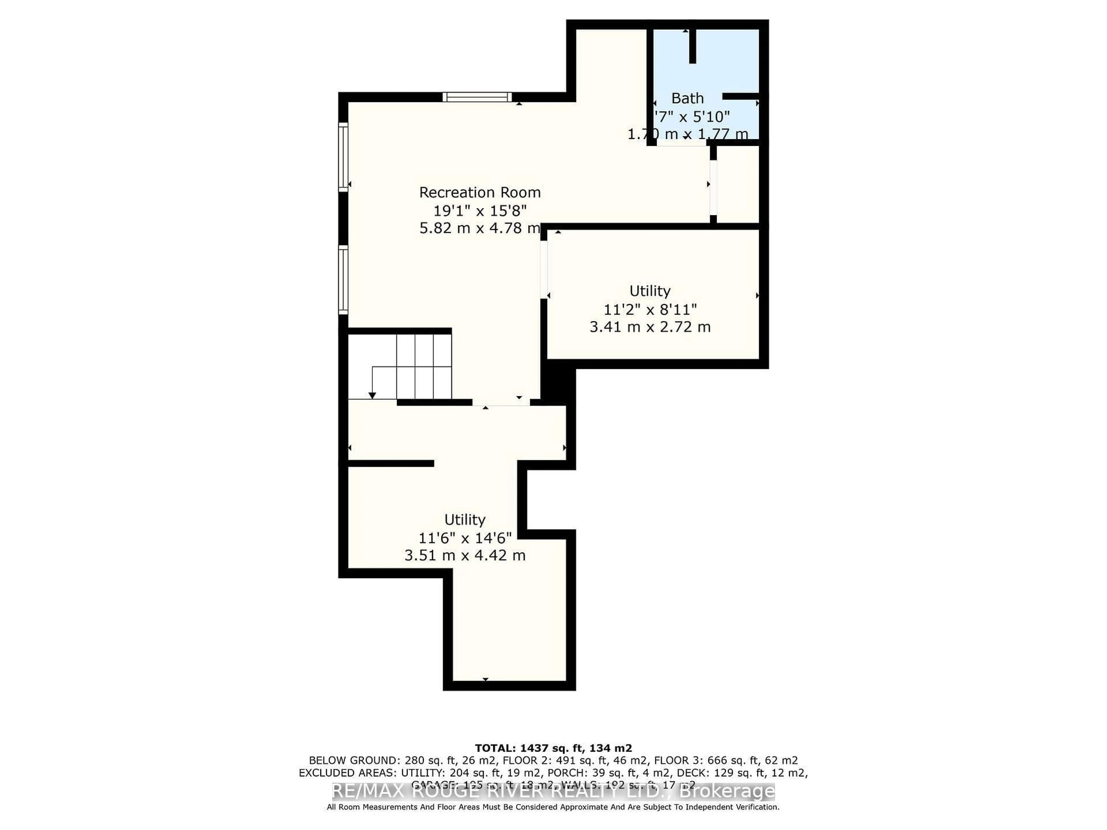 Floor plan for 20 Gallimere Crt, Whitby Ontario L1N 0J5
