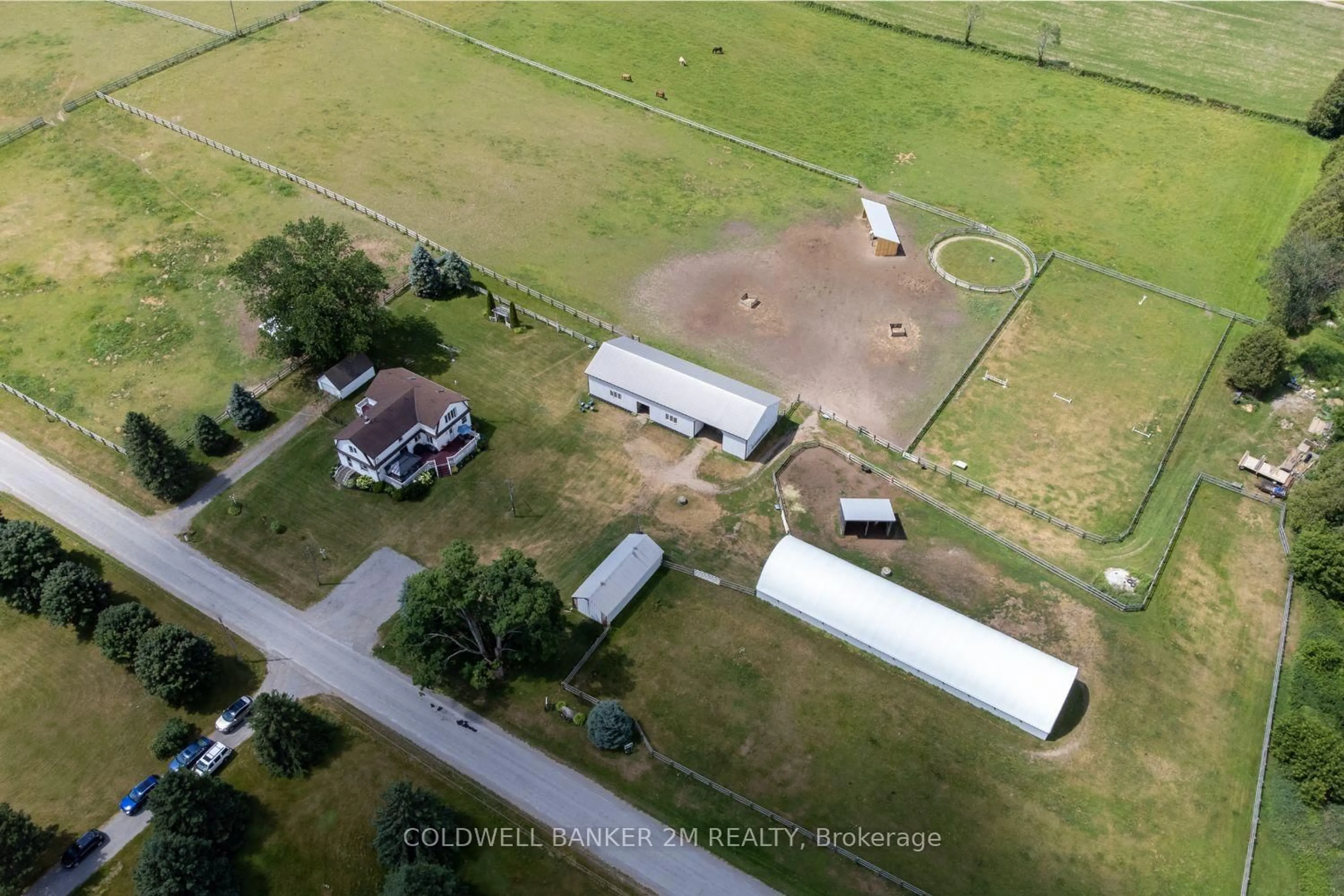 A pic from outside/outdoor area/front of a property/back of a property/a pic from drone, building for 5728 Gilmore Rd, Clarington Ontario L0A 1J0