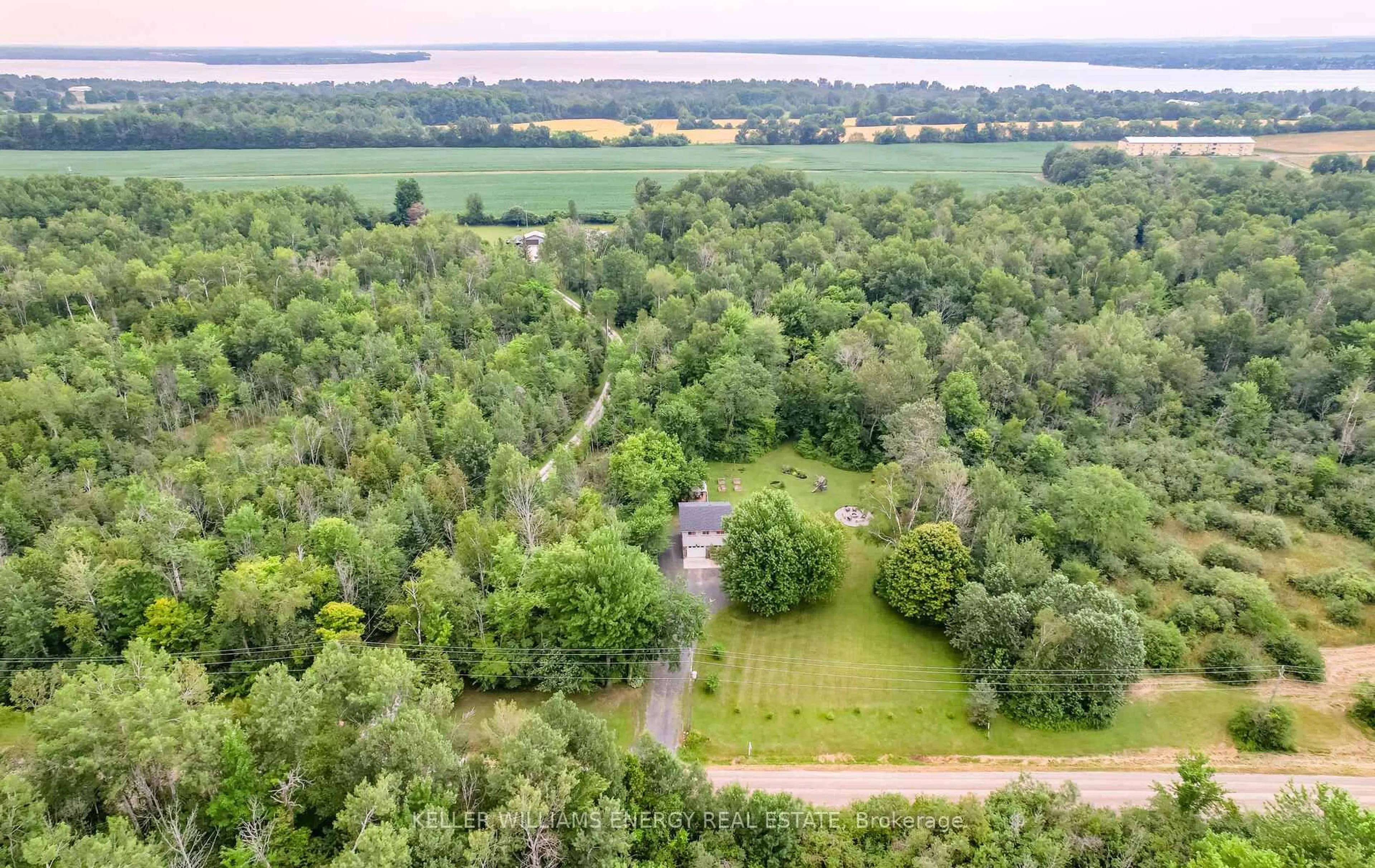 A pic from outside/outdoor area/front of a property/back of a property/a pic from drone, forest/trees view for 19375 Mississaugas Tr, Scugog Ontario L9L 1B6
