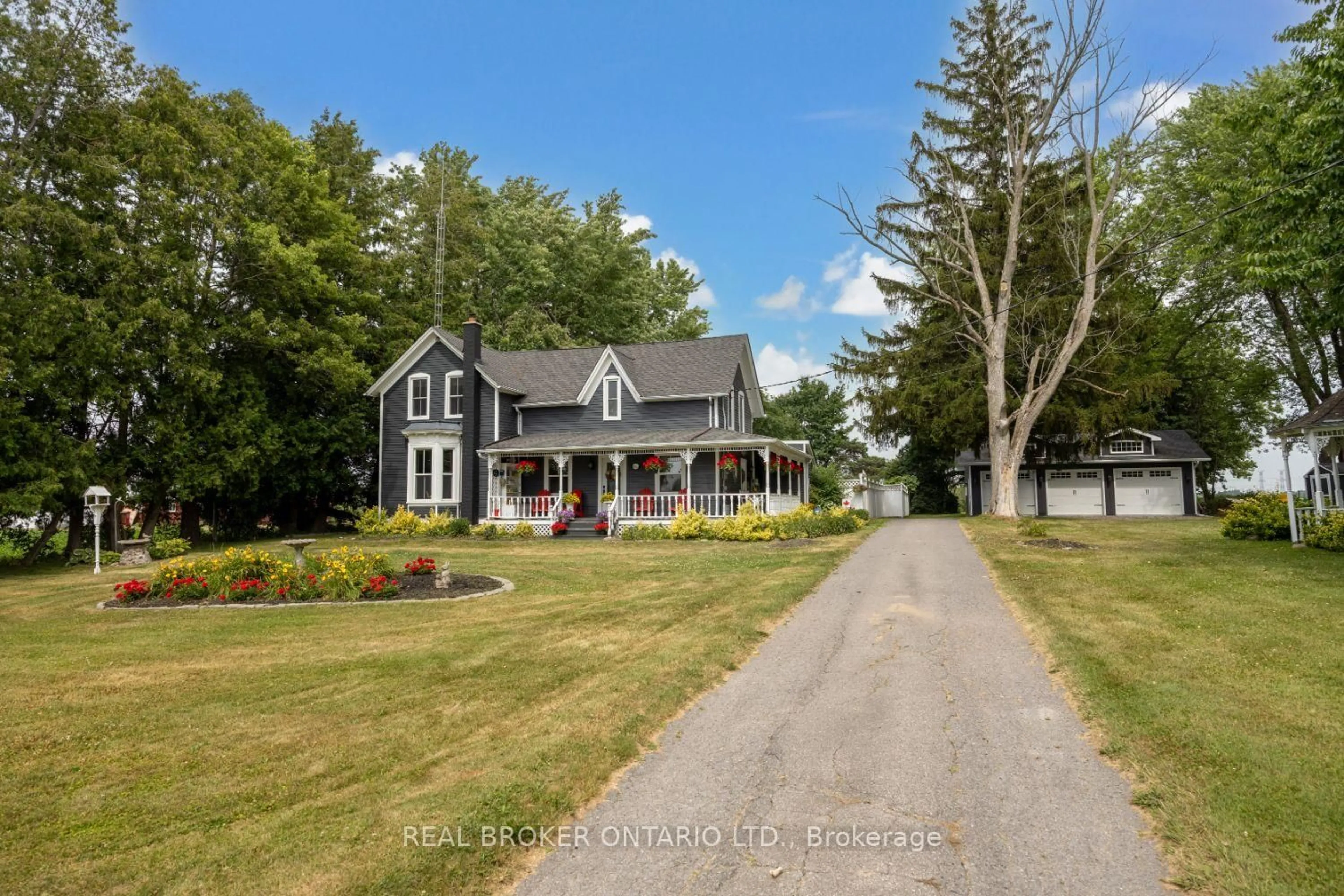 A pic from outside/outdoor area/front of a property/back of a property/a pic from drone, street for 4553 Solina Rd, Clarington Ontario L0B 1J0