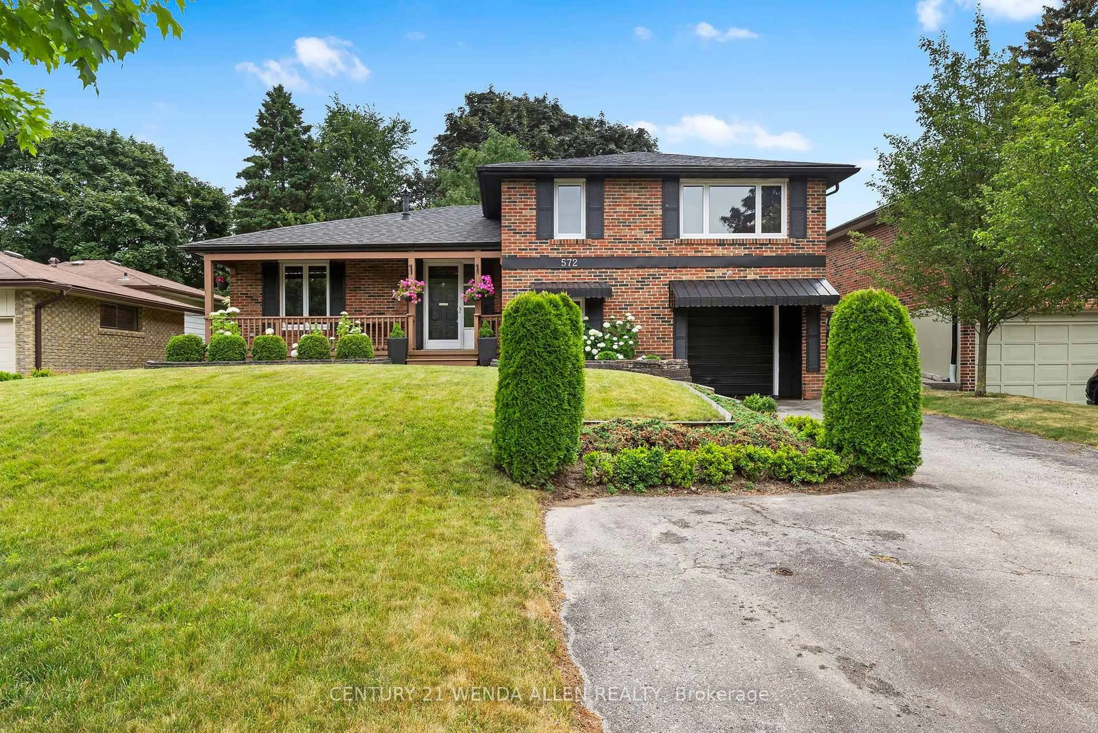 Home with brick exterior material, street for 572 Arnhem Dr, Oshawa Ontario L1G 2J6