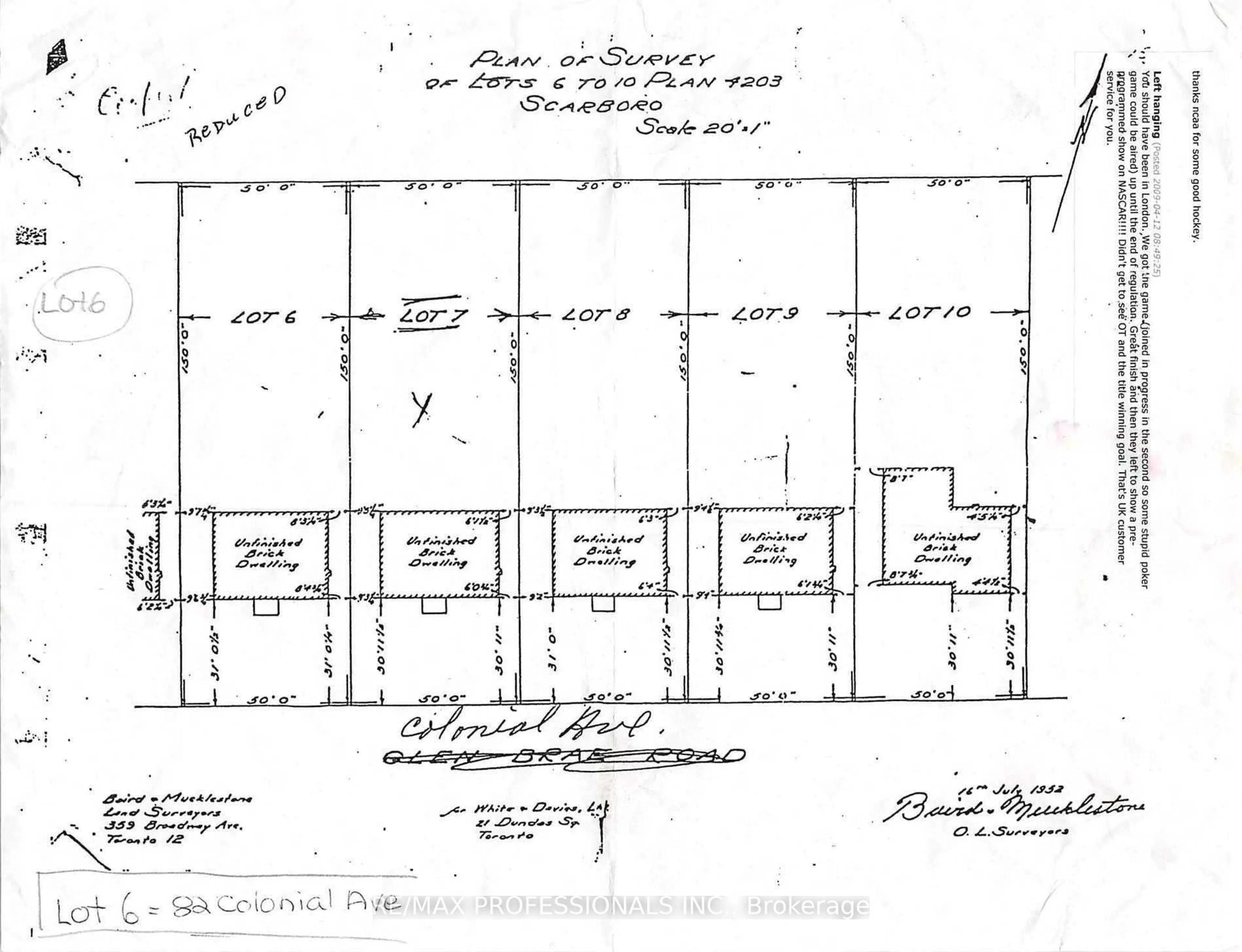 Floor plan for 82 Colonial Ave, Toronto Ontario M1M 2C5