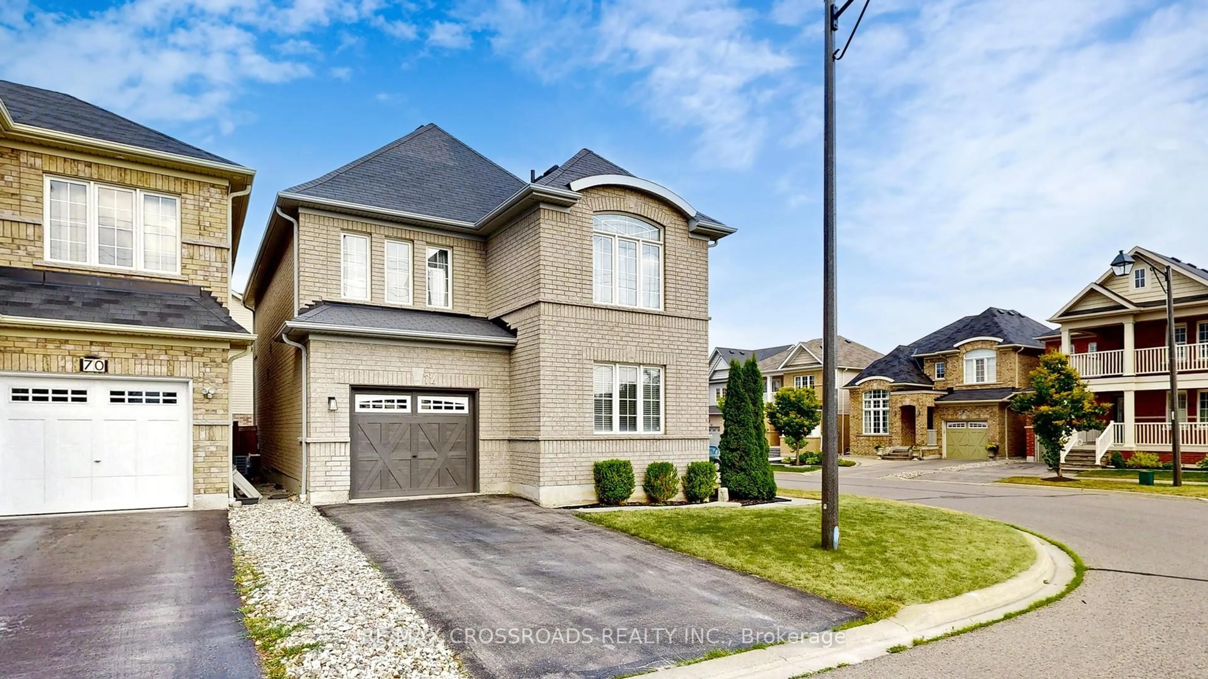 Home with brick exterior material, street for 72 Oswell Dr, Ajax Ontario L1Z 0L5