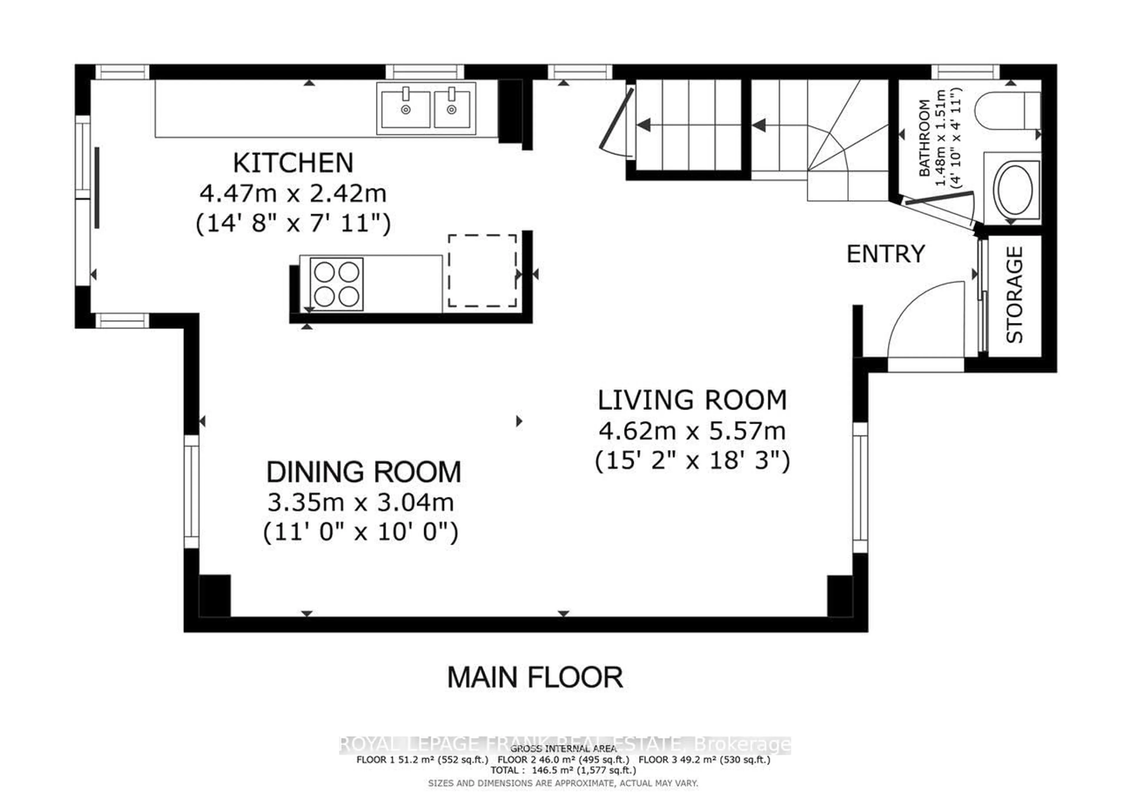 Floor plan for 15 Radford Dr, Ajax Ontario L1T 2H8