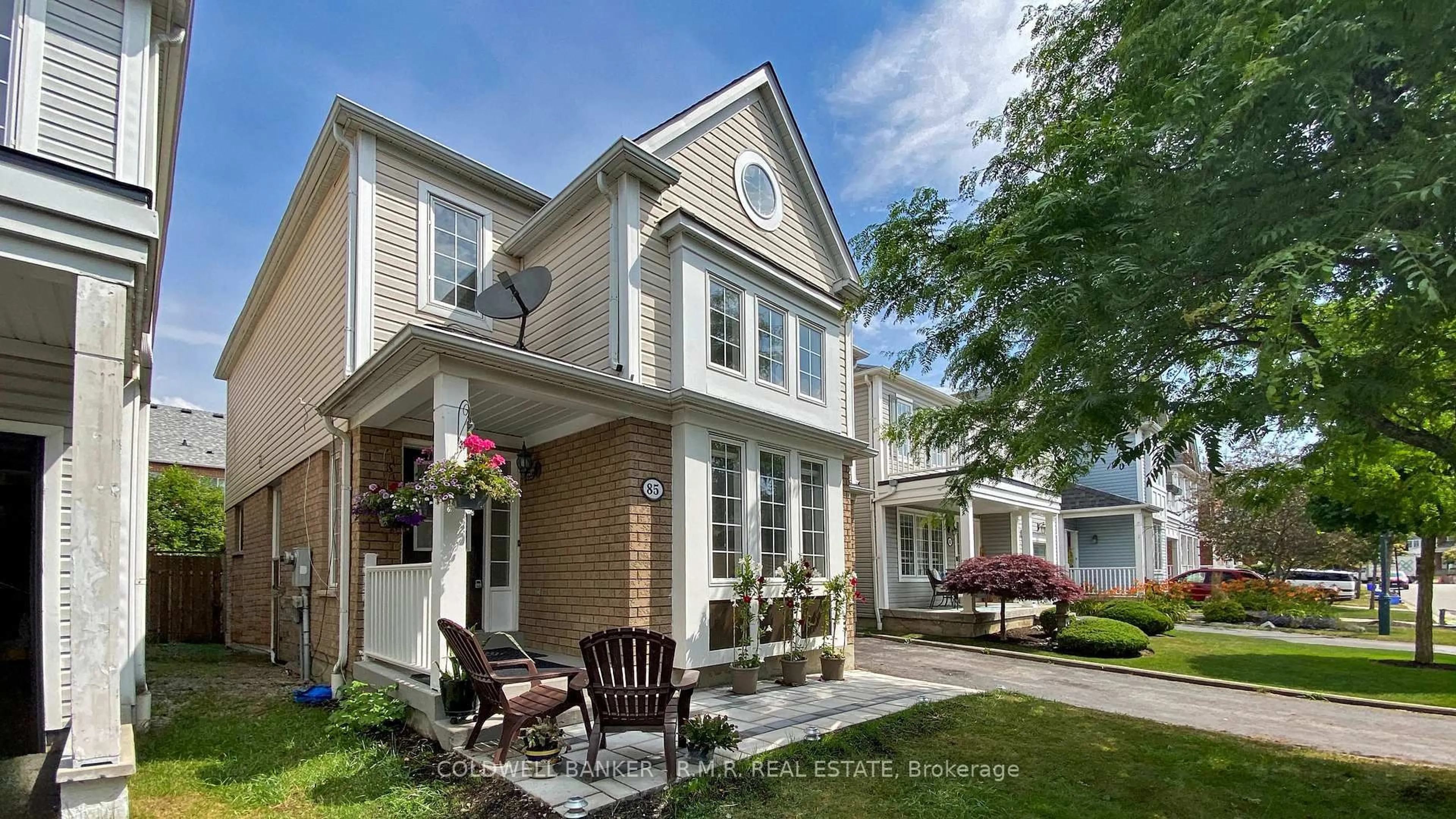 Home with vinyl exterior material, street for 85 Handley Cres, Ajax Ontario L1Z 1M3