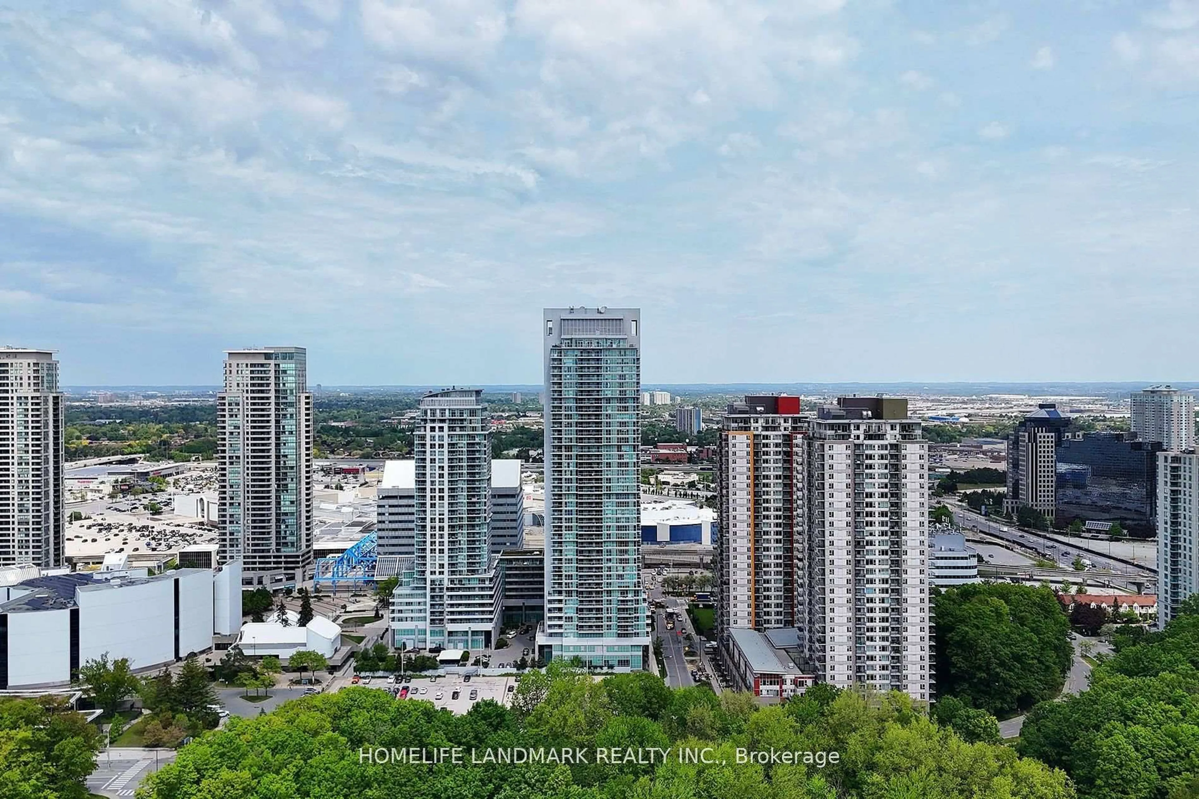A pic from outside/outdoor area/front of a property/back of a property/a pic from drone, city buildings view from balcony for 50 Town Centre Crt #1904, Toronto Ontario M1P 4Y7