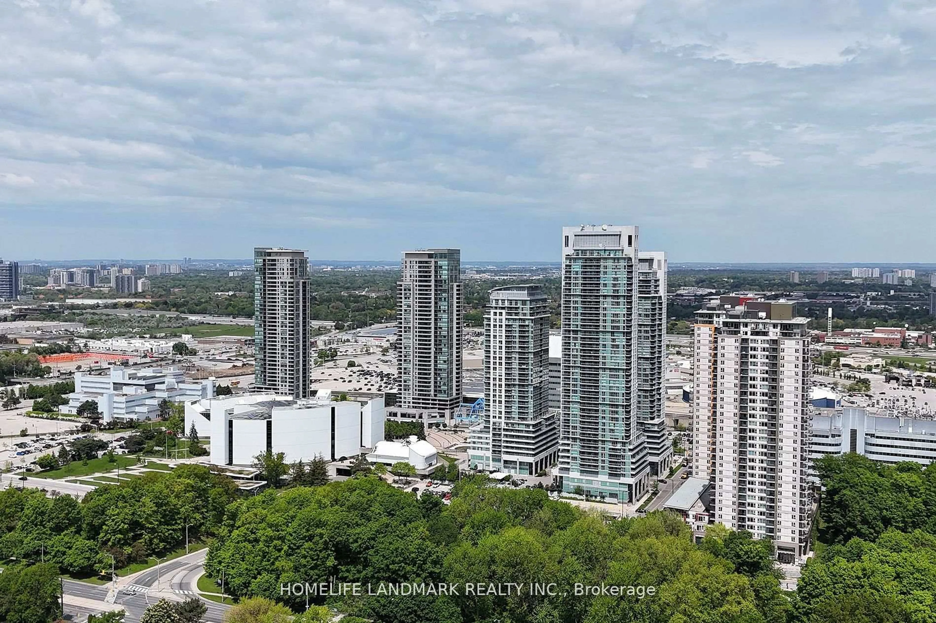 A pic from outside/outdoor area/front of a property/back of a property/a pic from drone, city buildings view from balcony for 50 Town Centre Crt #1904, Toronto Ontario M1P 4Y7