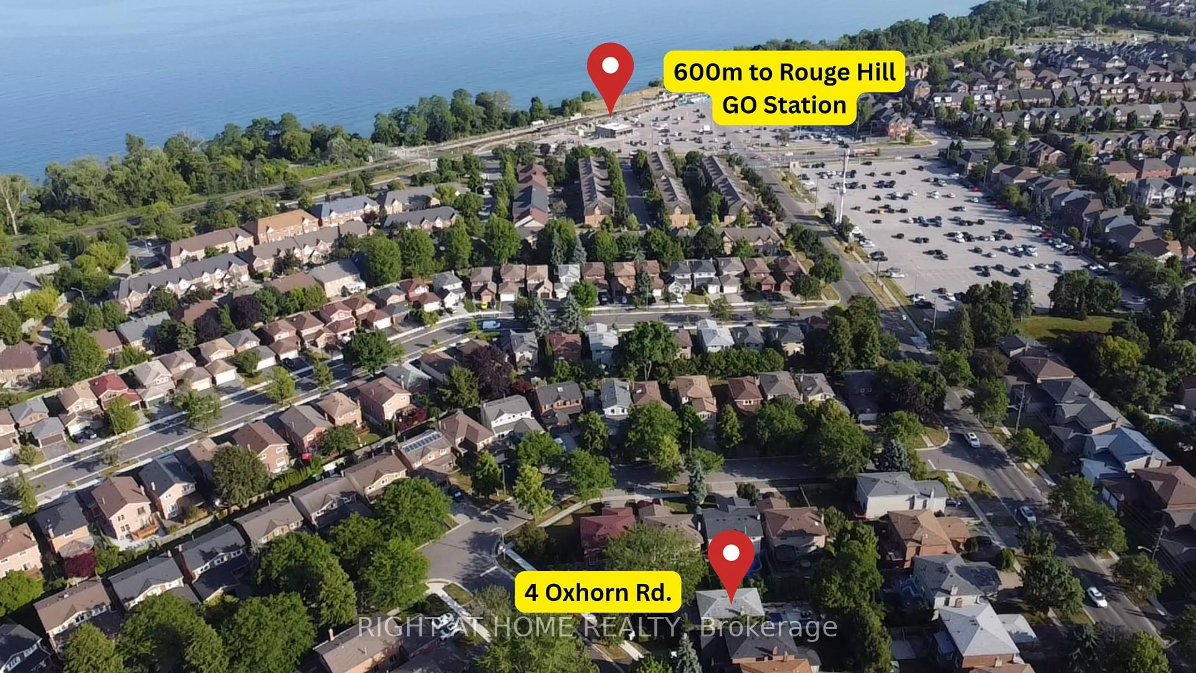 A pic from outside/outdoor area/front of a property/back of a property/a pic from drone, street for 4 Oxhorn Rd, Toronto Ontario M1C 3L5