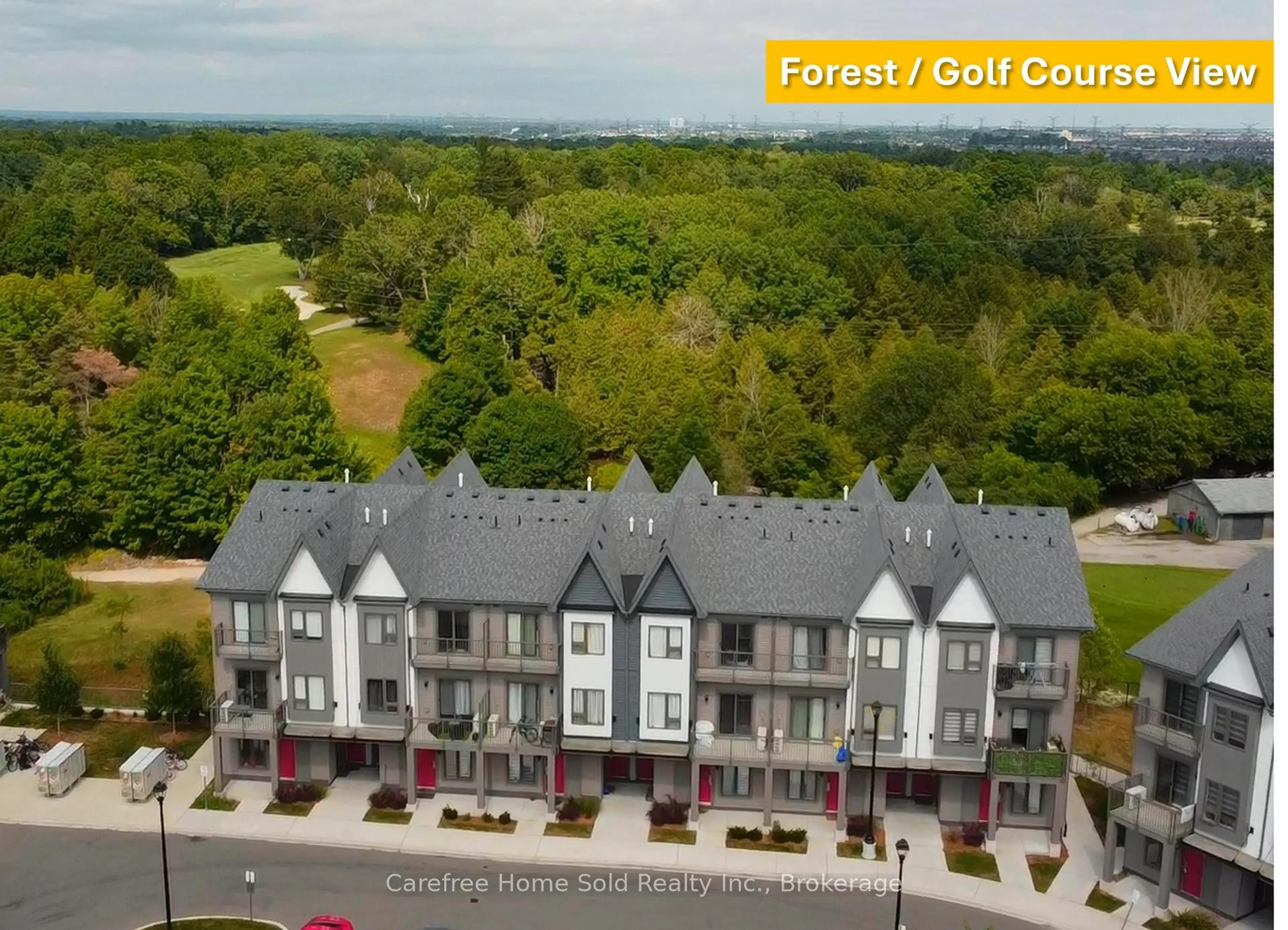 A pic from outside/outdoor area/front of a property/back of a property/a pic from drone, forest/trees view for 2635 William Jackson Dr #814, Pickering Ontario L1X 0L4