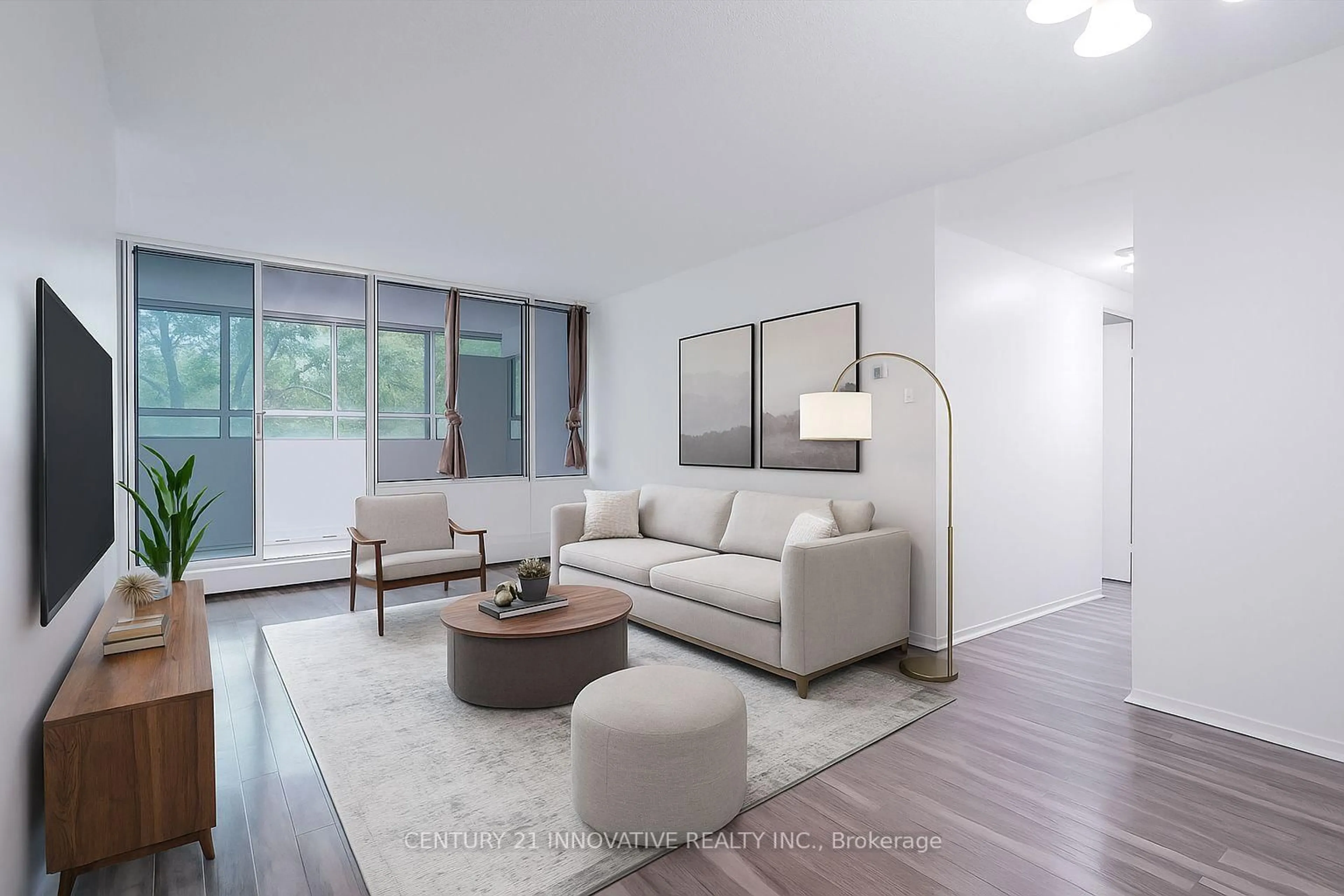 Living room with furniture, unknown for 5580 Sheppard Ave #308, Toronto Ontario M1B 2L3
