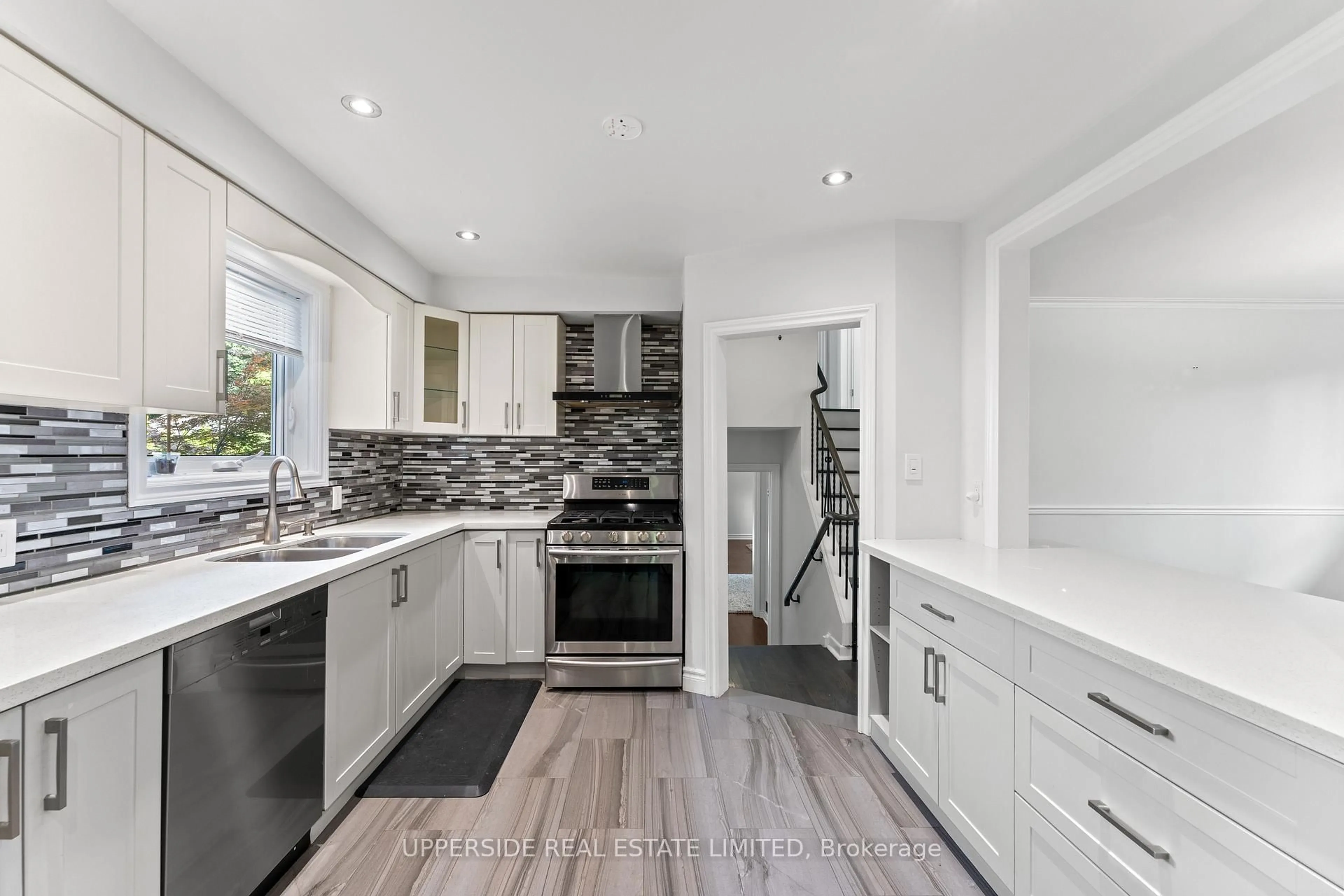 Contemporary kitchen, ceramic/tile floor for 16 Janellan Terr, Toronto Ontario M1E 3M9
