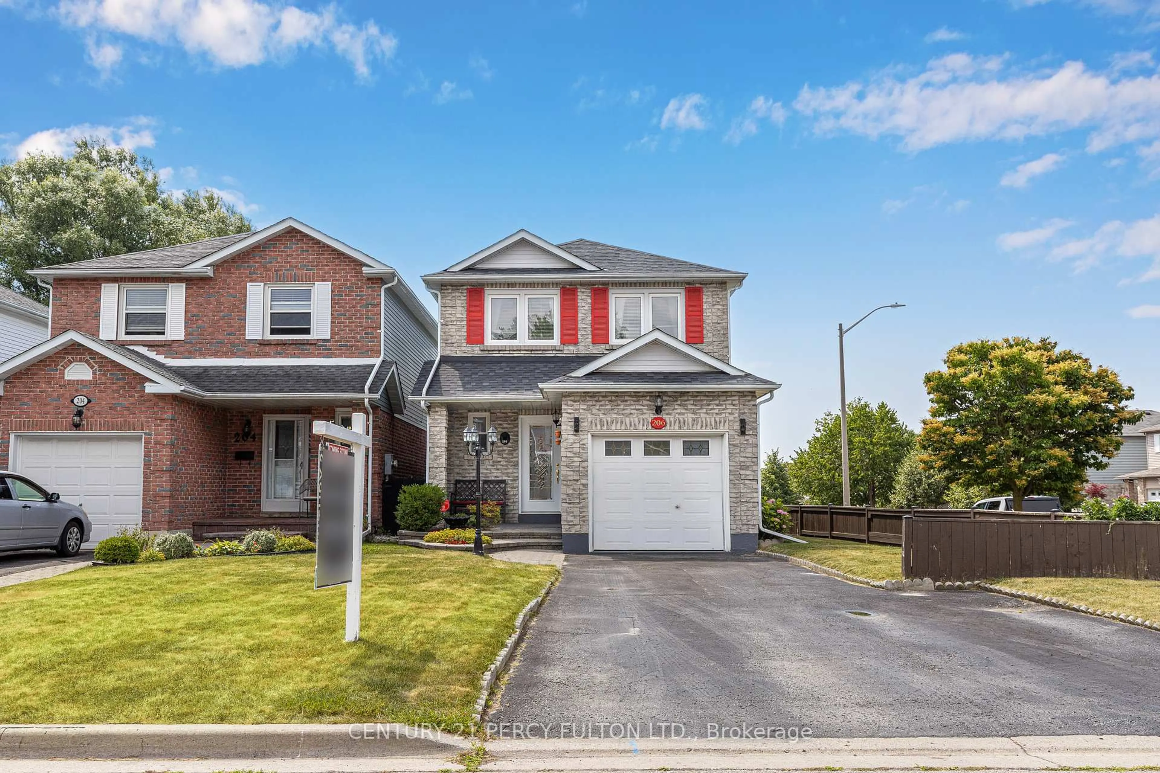 Home with brick exterior material, street for 206 Adele Cres, Oshawa Ontario L1J 7W5
