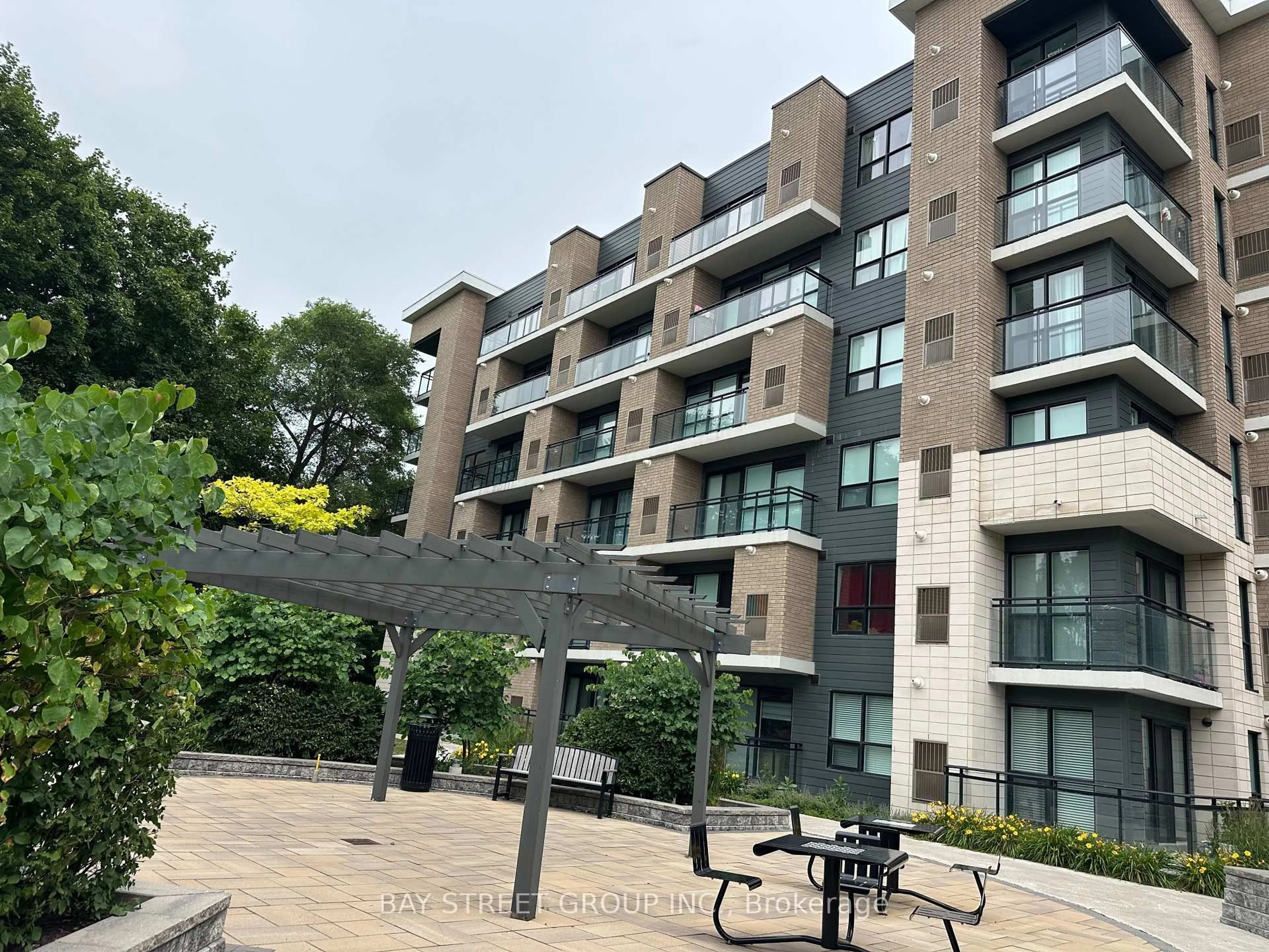 A pic from outside/outdoor area/front of a property/back of a property/a pic from drone, unknown for 1 Falaise Rd #511, Toronto Ontario M1E 0B9
