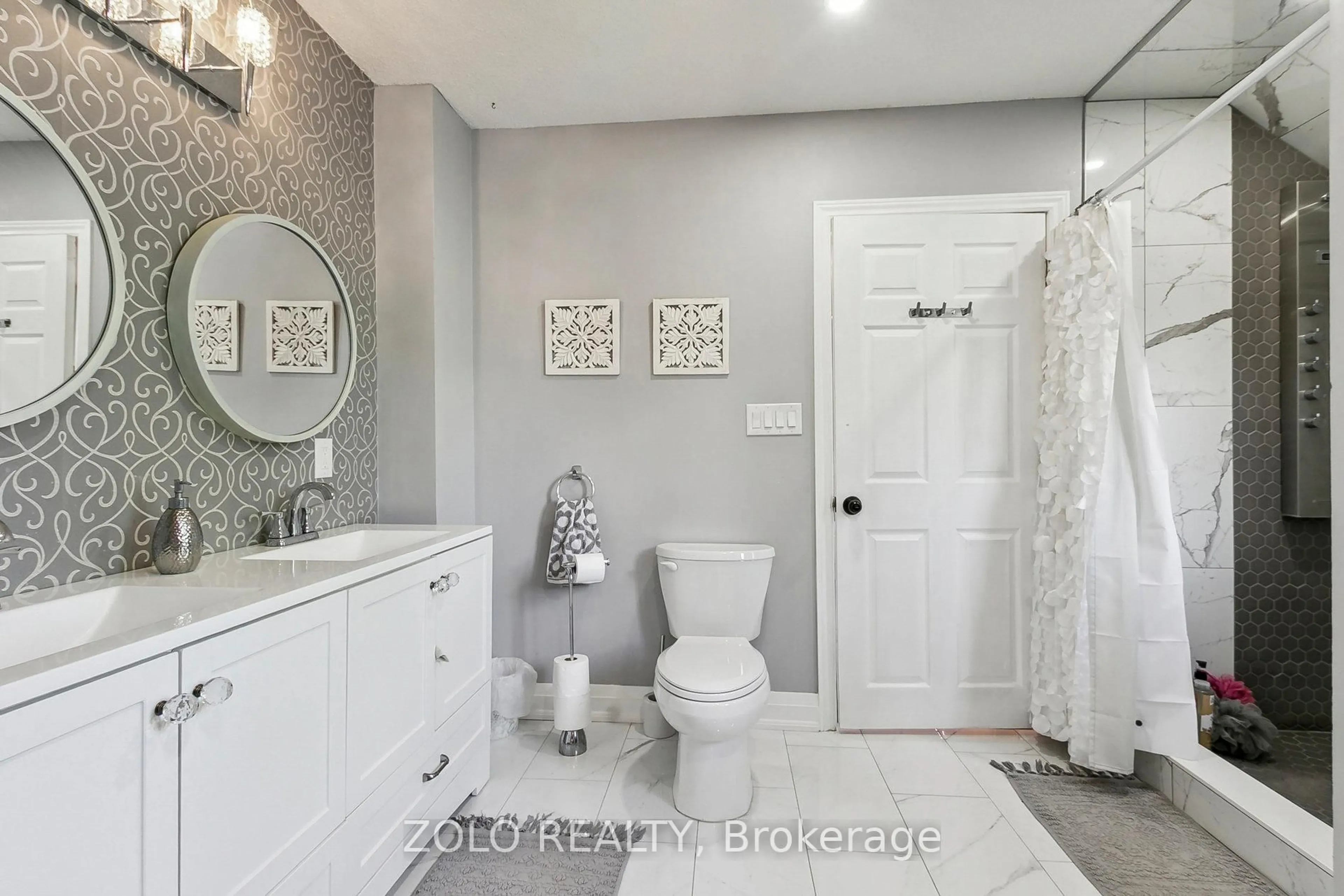 Contemporary bathroom, ceramic/tile floor for 1065 Glenanna Rd, Pickering Ontario L1V 5E1